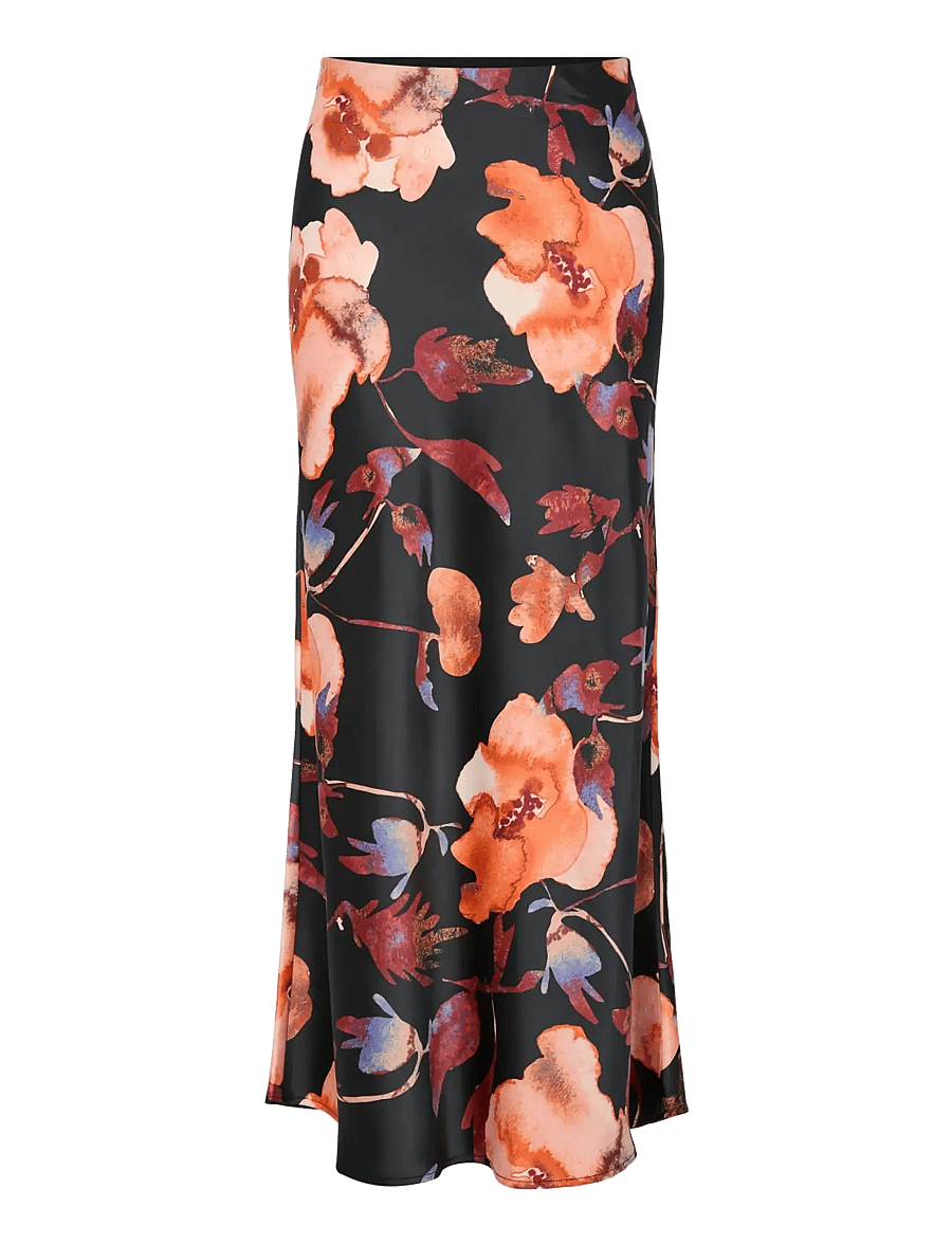 YAS - YASPELLA HW MAXI SKIRT S. NOOS - satiinseelikud - black - 0