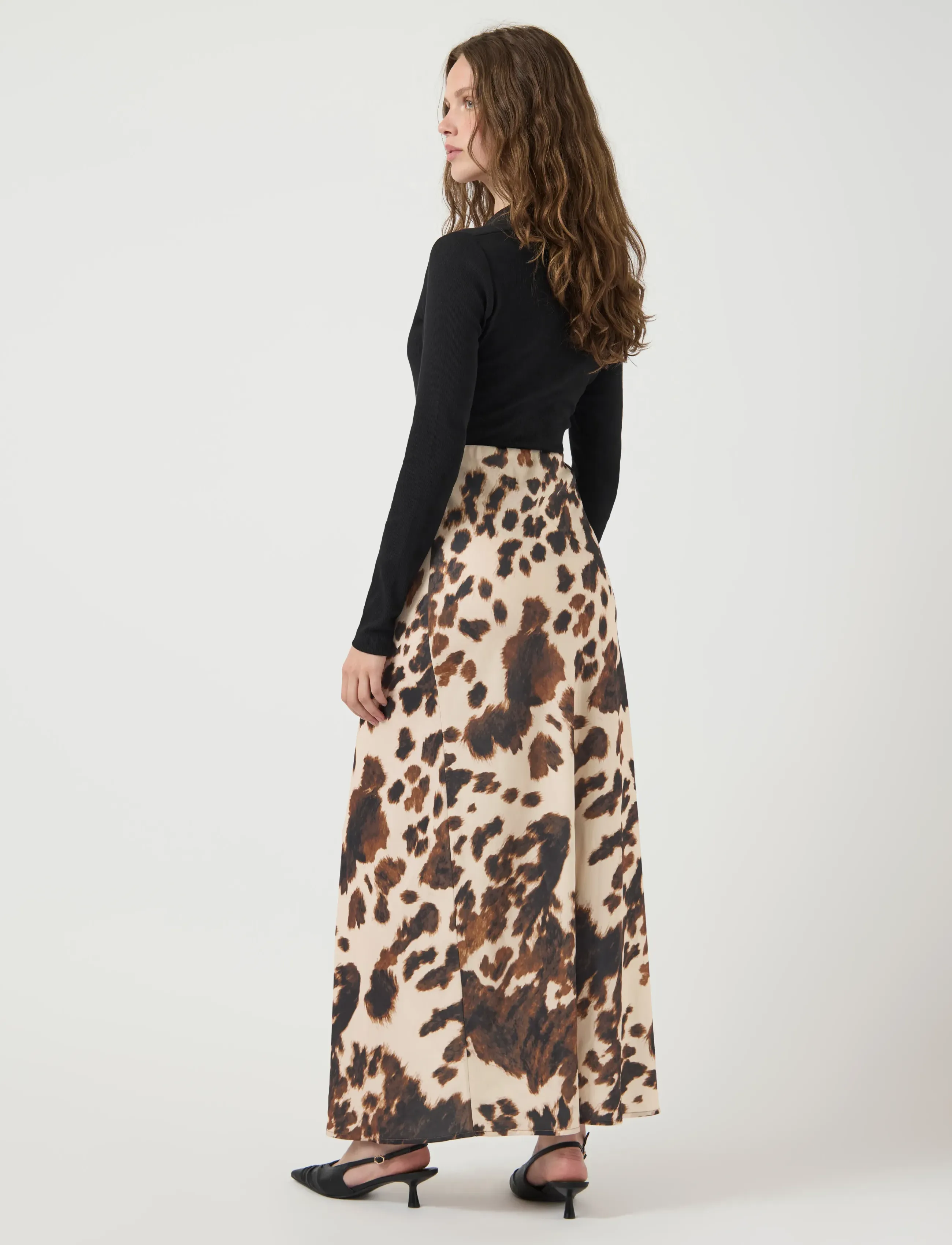YAS - YASPELLA HW MAXI SKIRT S. NOOS - jupes en satin - ecru - 3