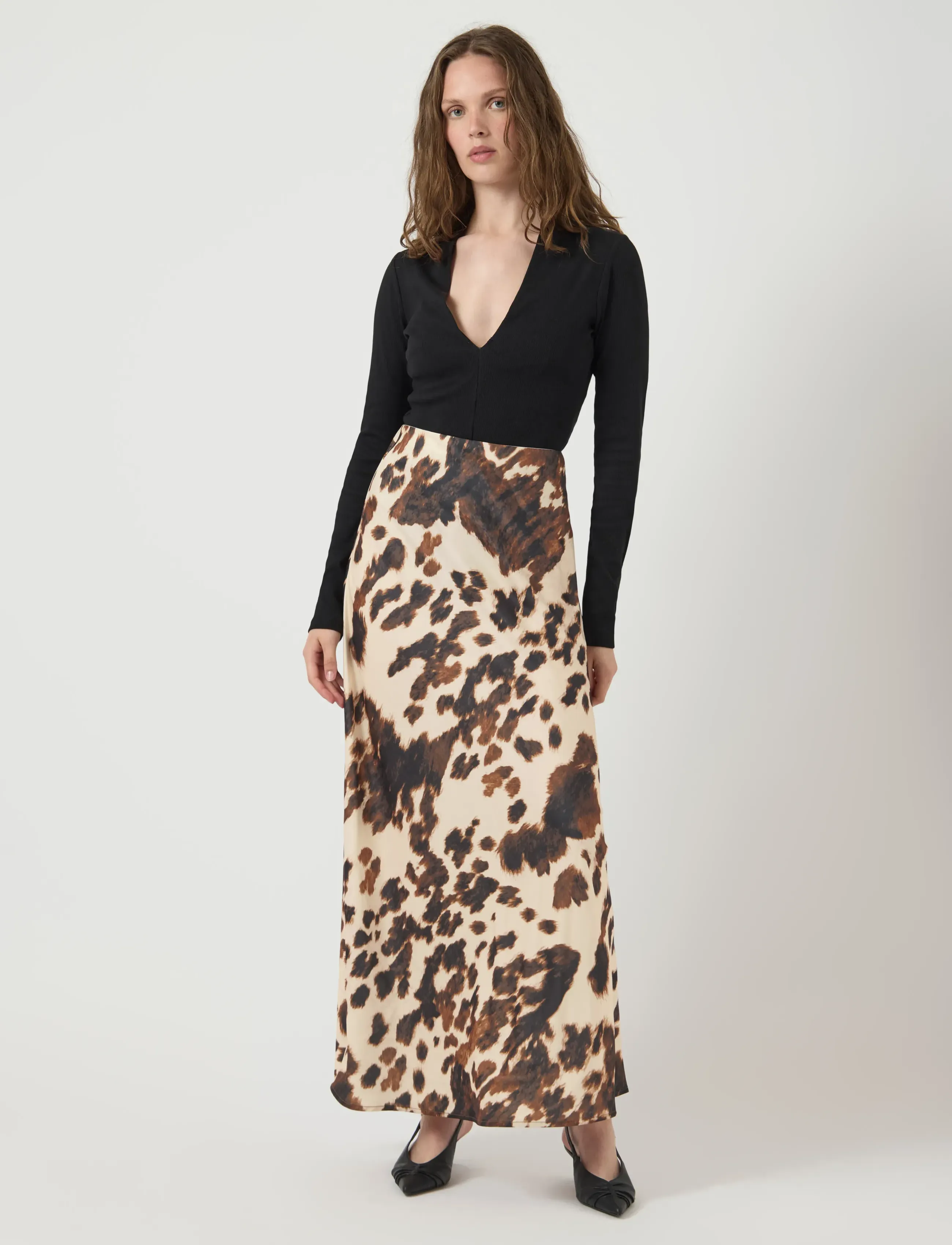 YAS - YASPELLA HW MAXI SKIRT S. NOOS - jupes en satin - ecru - 5