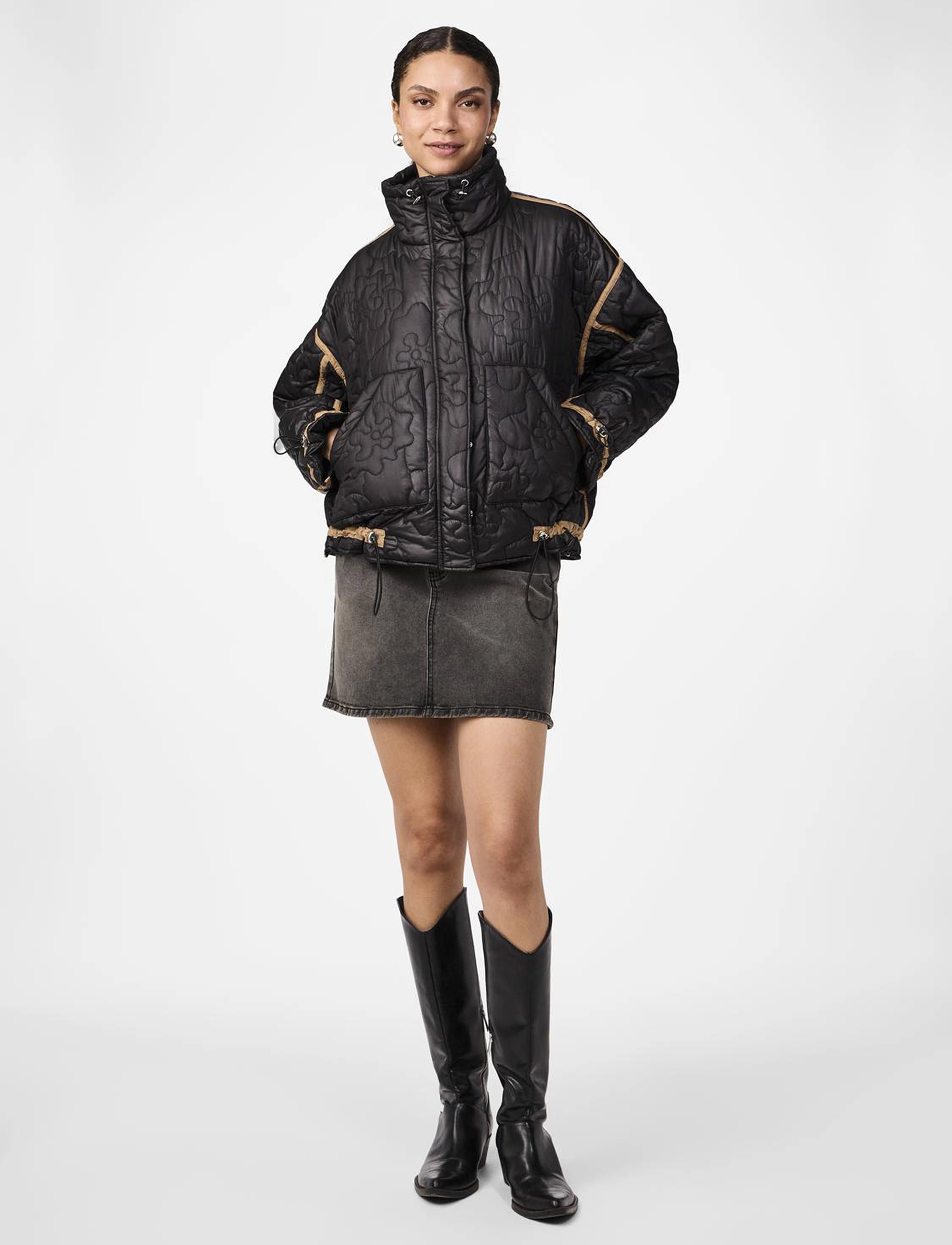 YAS - YASKLINA QUILTED JACKET S. - Üleriided - black - 4