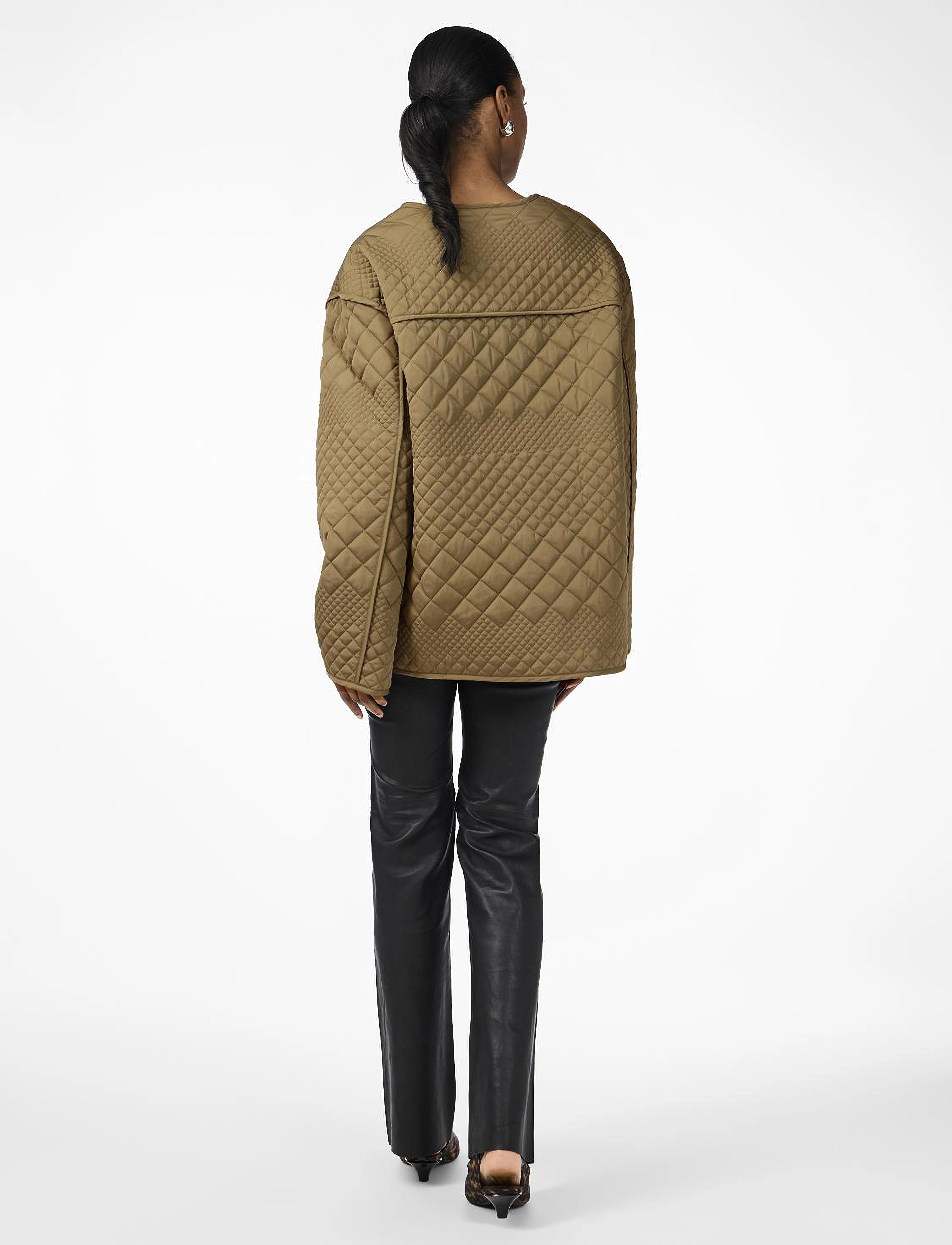YAS - YASLAURIE LS PADDED JACKET S. NOOS - overtøj - capers - 3
