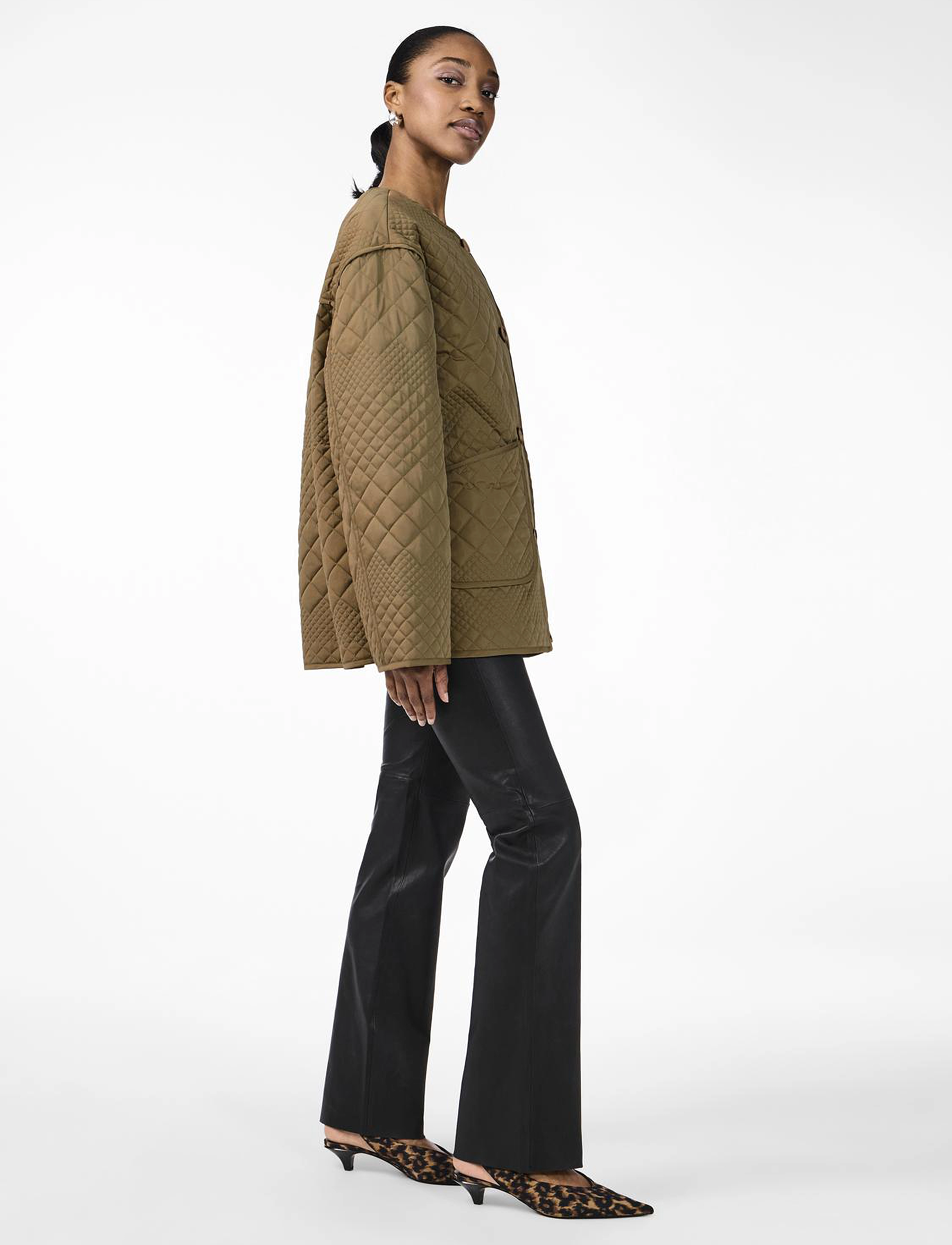 YAS - YASLAURIE LS PADDED JACKET S. NOOS - overtøj - capers - 4