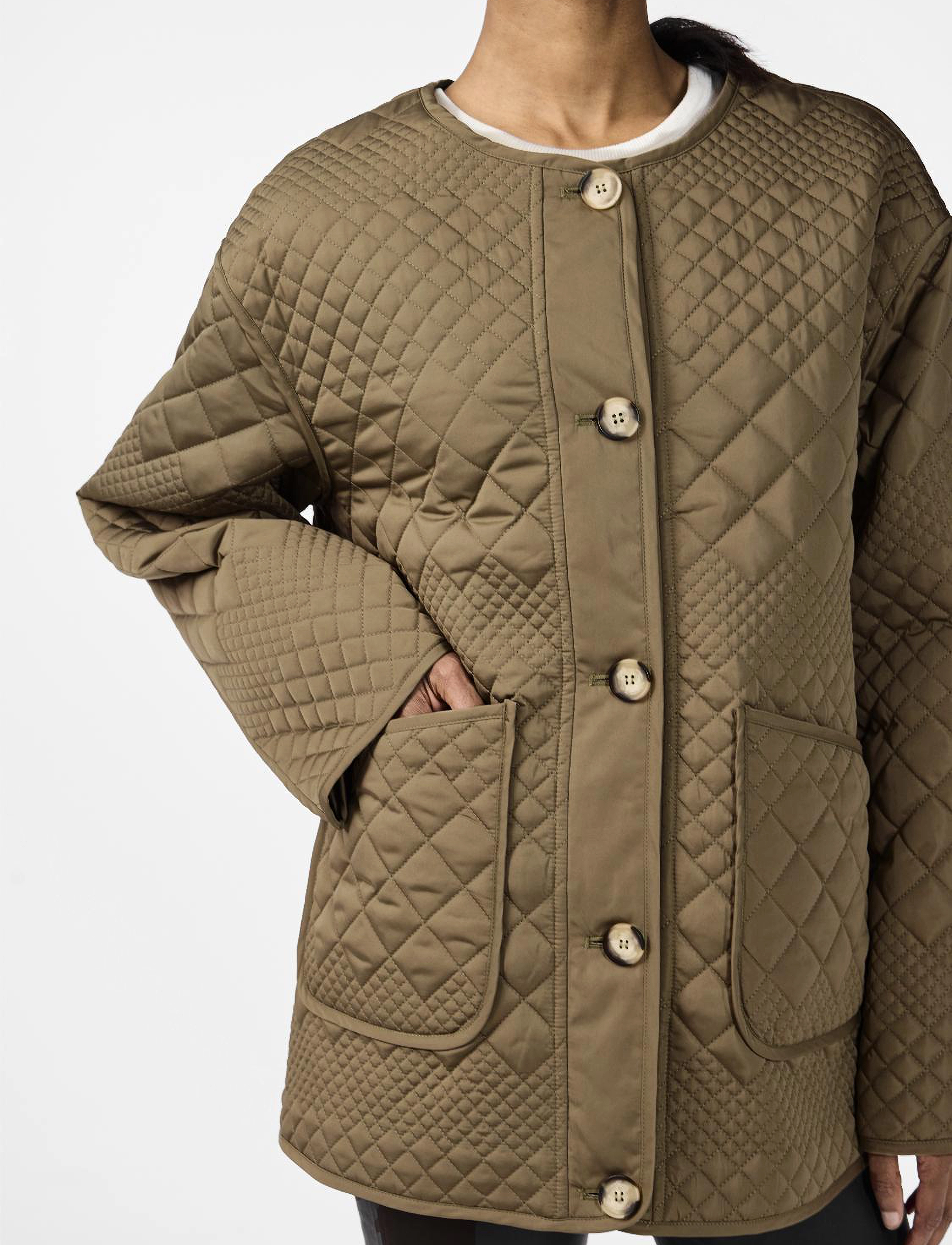 YAS - YASLAURIE LS PADDED JACKET S. NOOS - overtøj - capers - 5