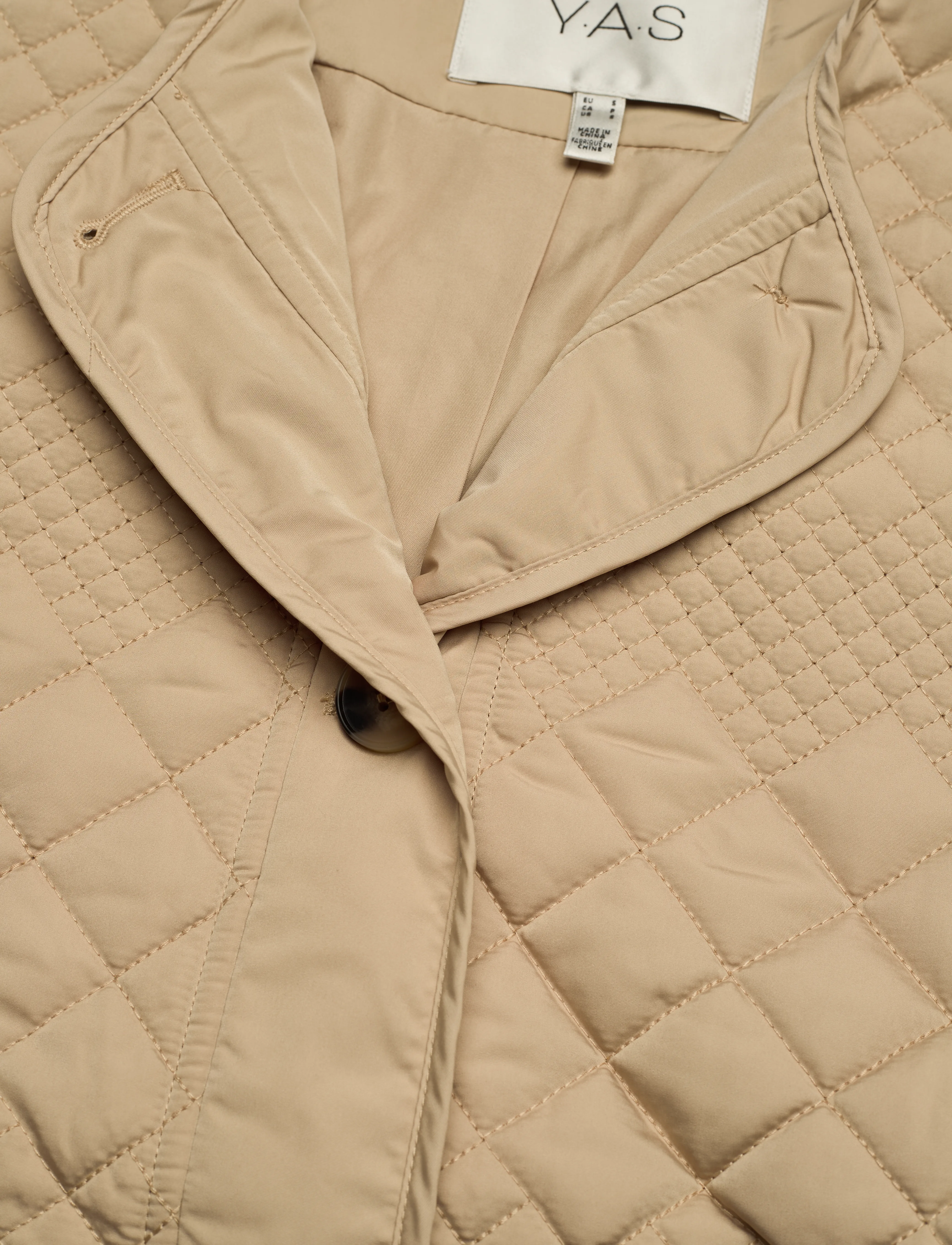 YAS - YASLAURIE LS PADDED JACKET S. NOOS - overtøj - safari - 3