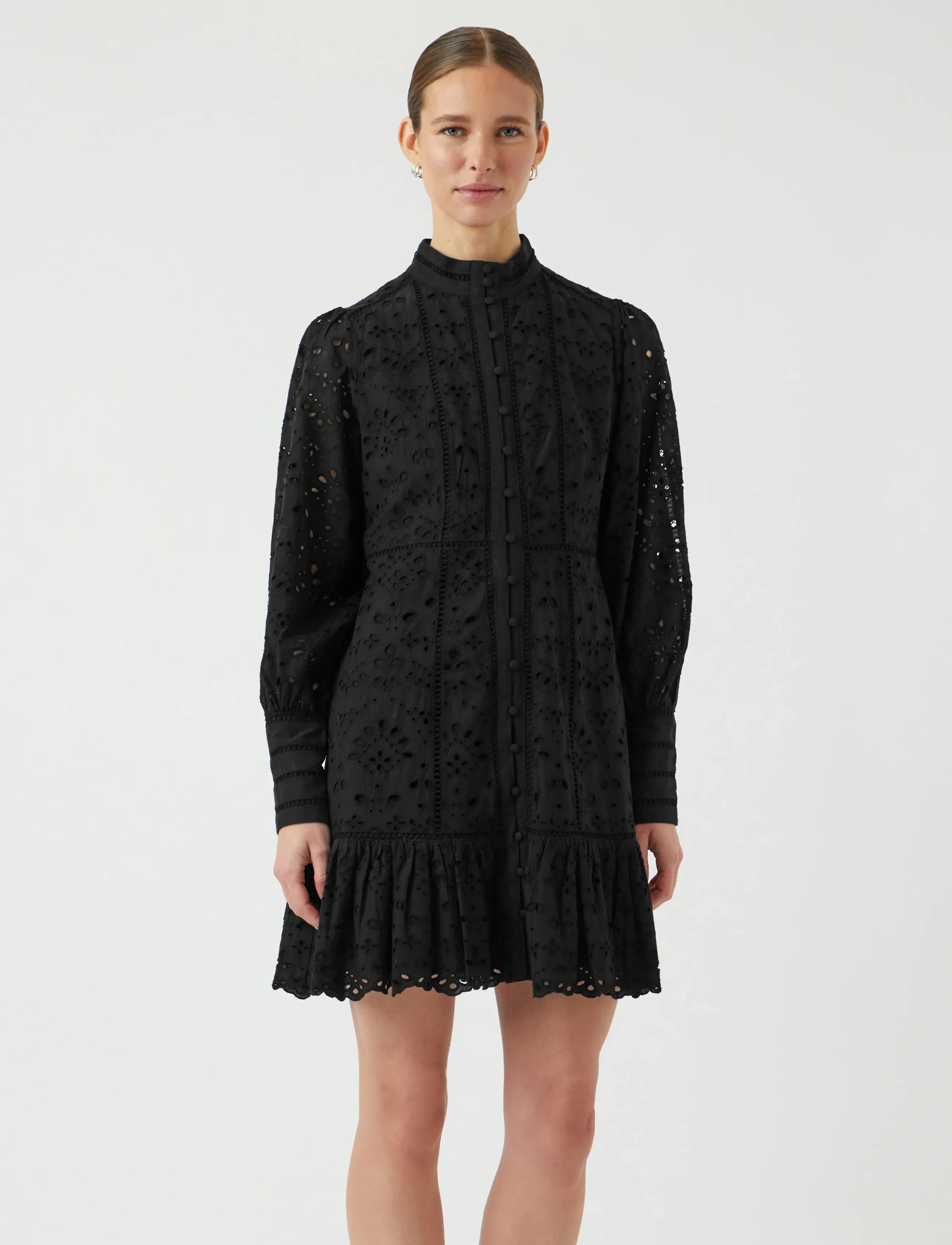 YAS YASALESSIA LS DRESS S. NOOS - Blondekjoler - BLACK / black