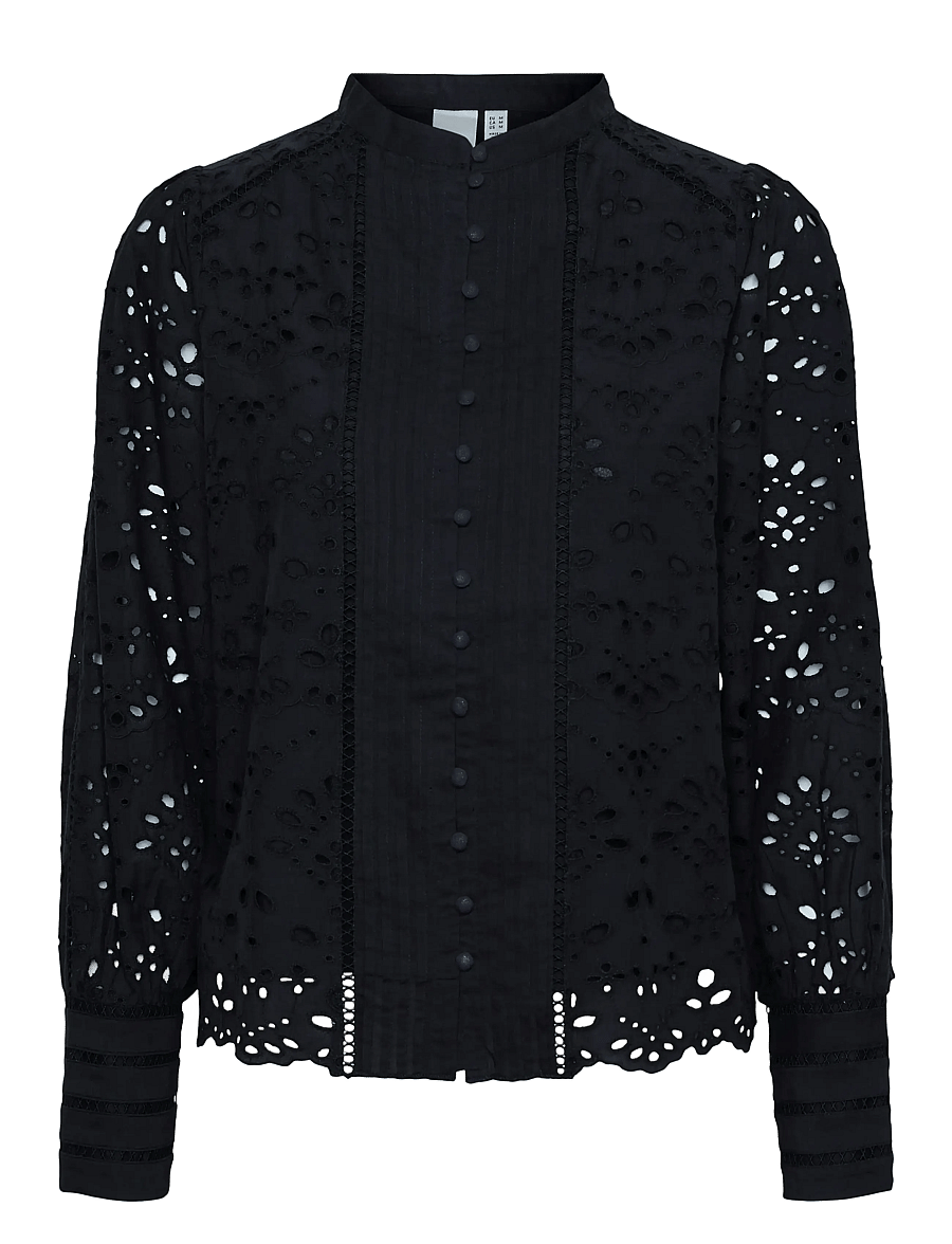 YAS - YASALESSIA LS SHIRT S. NOOS - krekli ar garām piedurknēm - black - 1