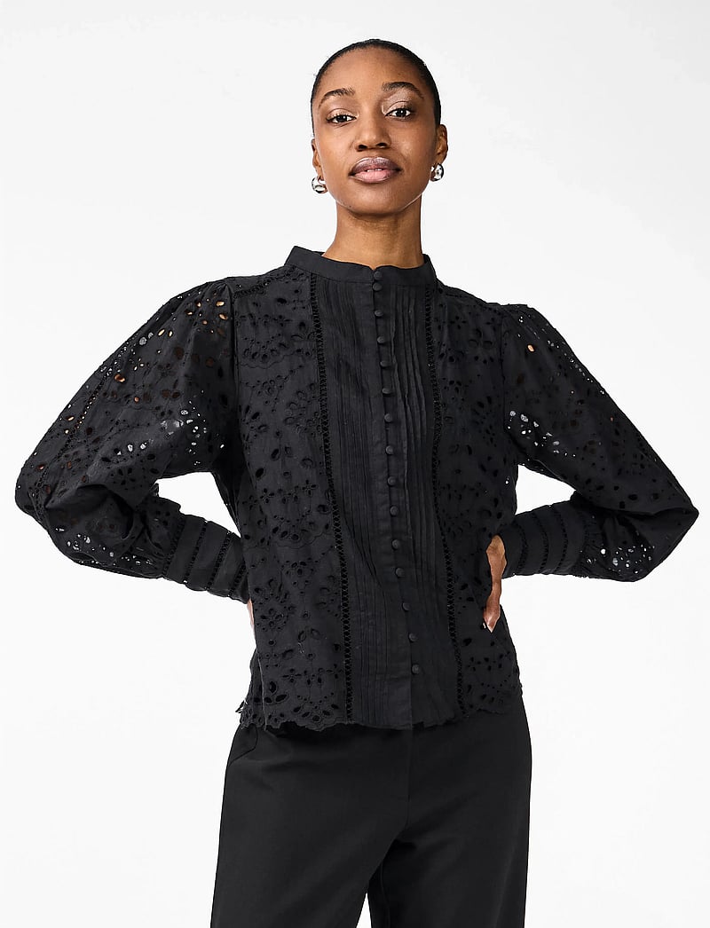 YAS - YASALESSIA LS SHIRT S. NOOS - långärmade skjortor - black - 0