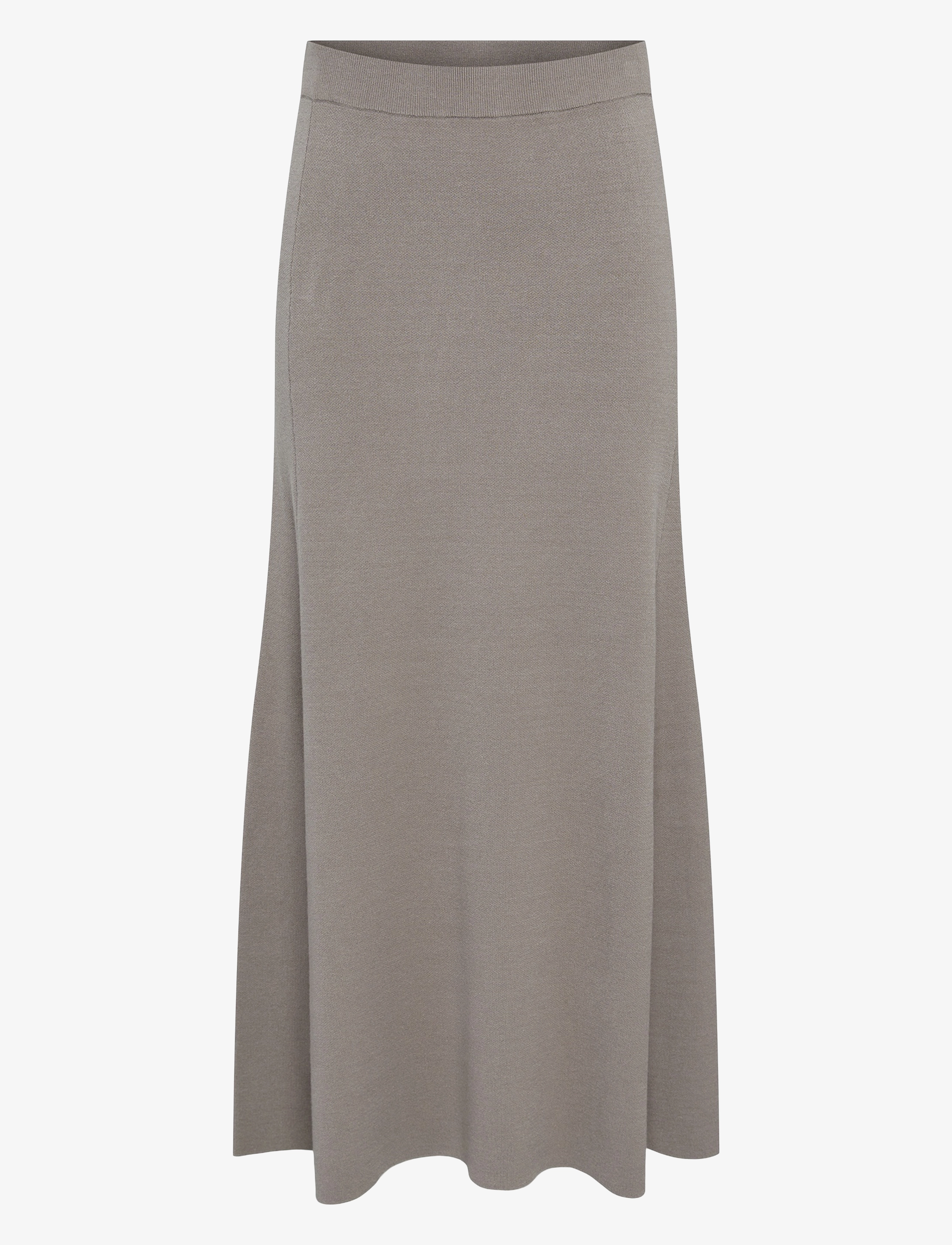 YAS YASFONNY HW ANKLE KNIT SKIRT S. NOOS - Nederdele - FUNGI / grey