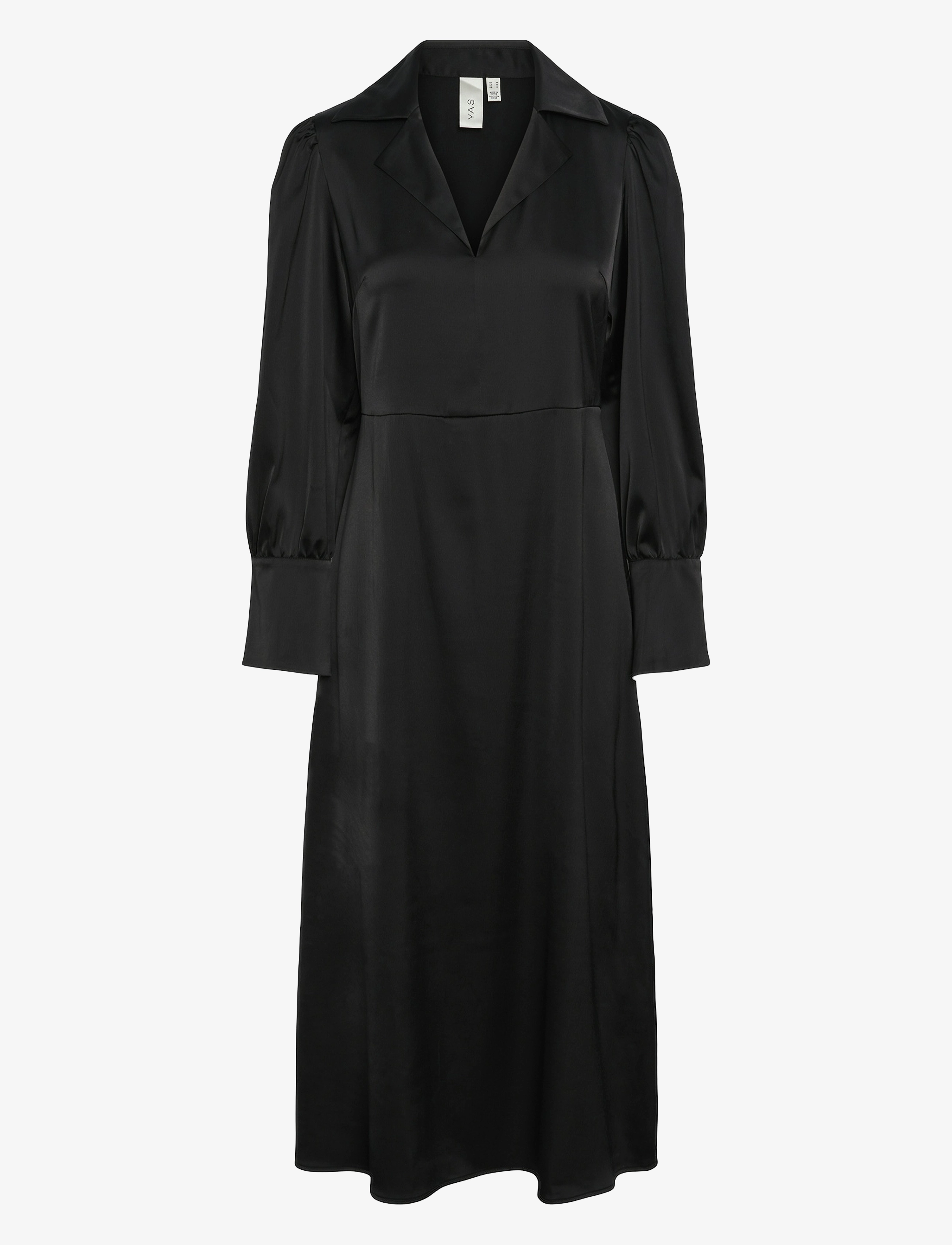 YAS YASPELLA LS LONG DRESS S. NOOS - Kleding - BLACK / black