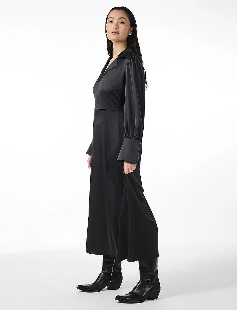 YAS - YASPELLA LS LONG DRESS S. NOOS - skjortekjoler - black - 4