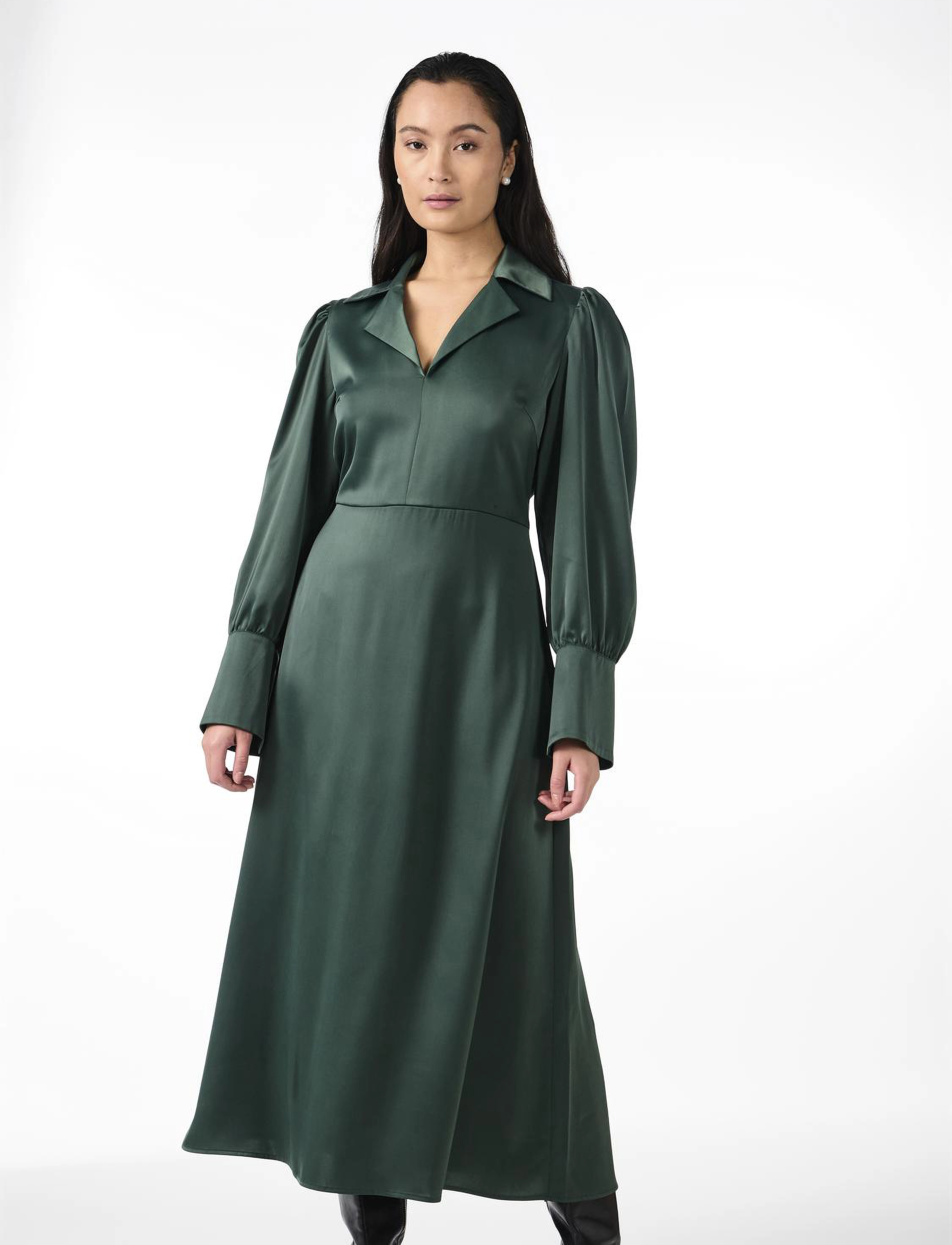 YAS YASPELLA LS LONG DRESS S. NOOS - Kleider - SYCAMORE / green