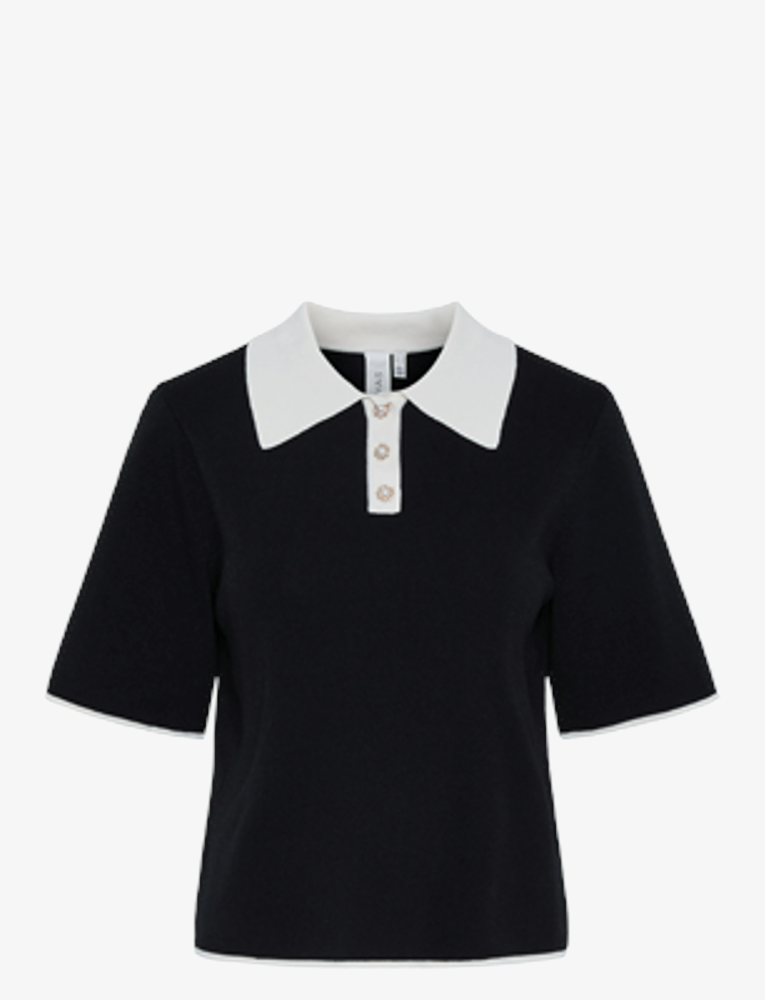 YAS YASMILLE SS KNIT PULLOVER - YAS - BLACK / black