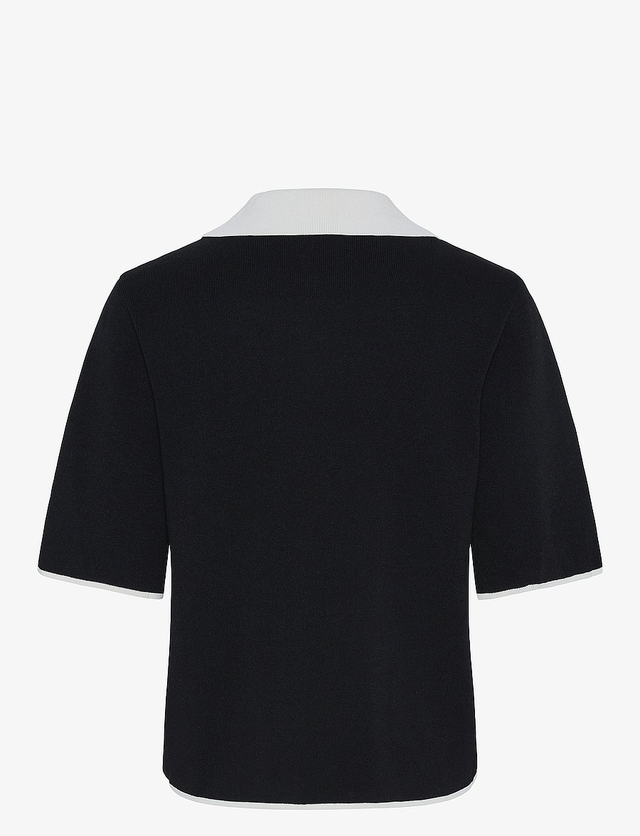 YAS - YASMILLE SS KNIT PULLOVER - stickade tröjor - black - 2