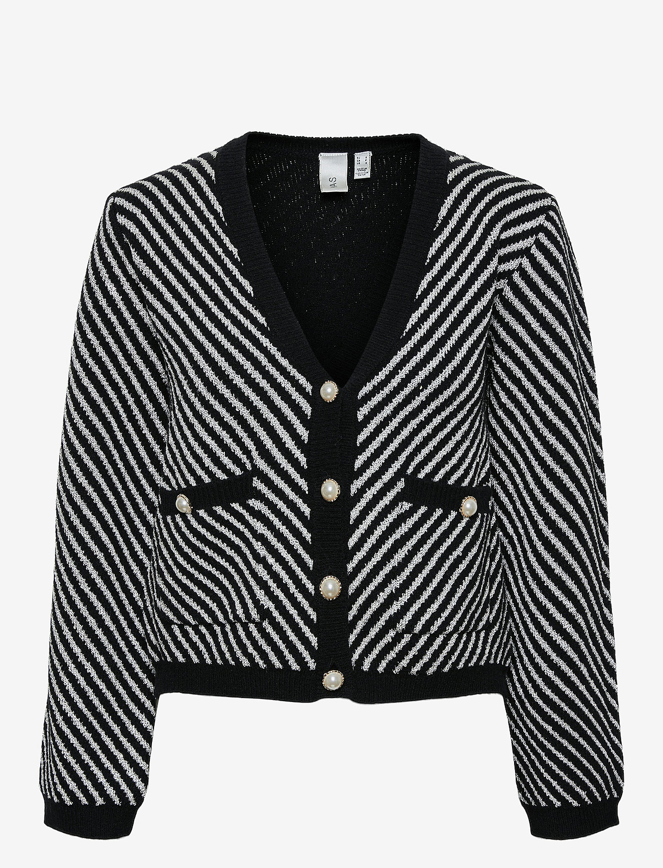 YAS - YASCHARLA LS SEQUIN KNIT CARDIGAN - cardigans - black - 1