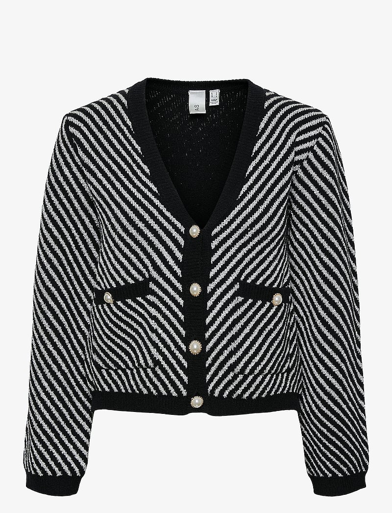 YAS - YASCHARLA LS SEQUIN KNIT CARDIGAN - cardigans - black - 1