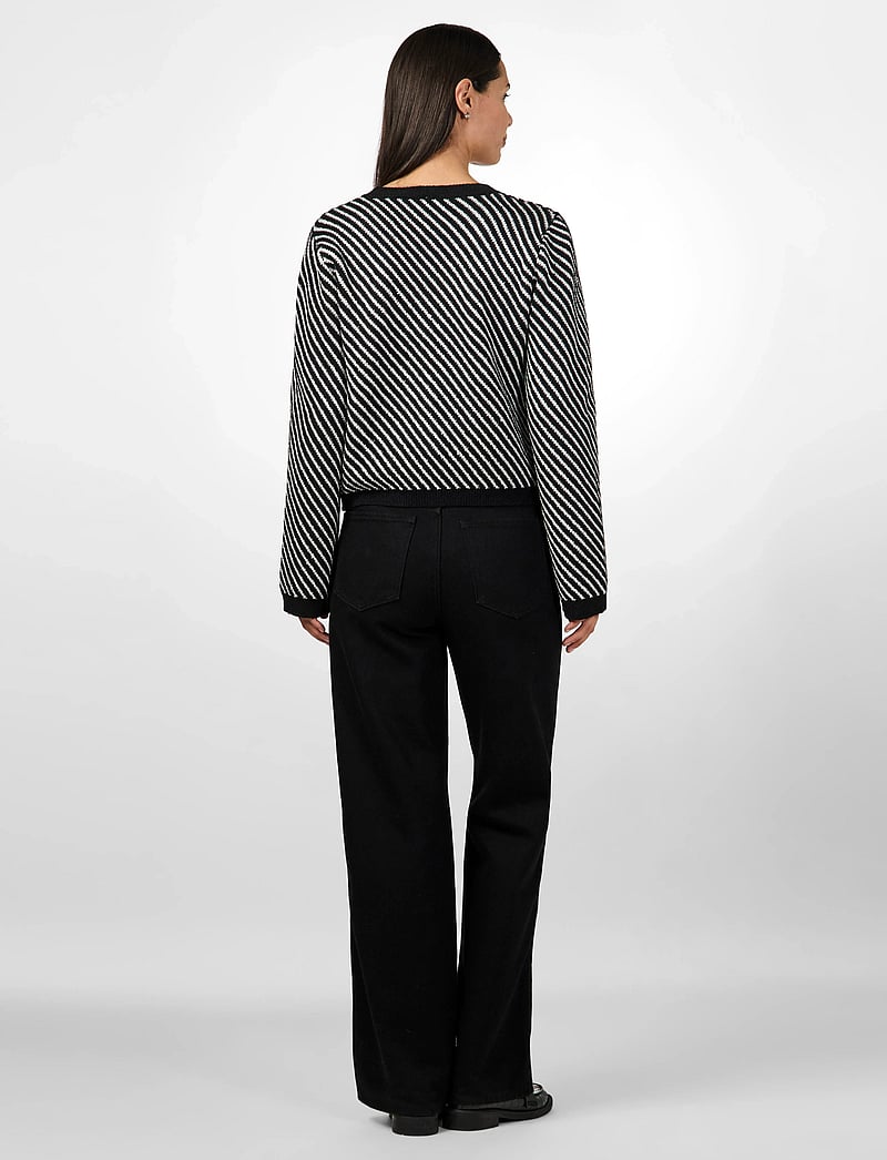 YAS - YASCHARLA LS SEQUIN KNIT CARDIGAN - cardigans - black - 3