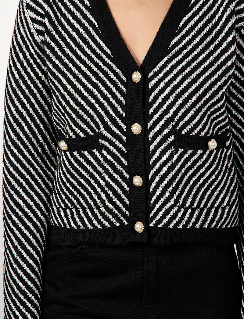 YAS - YASCHARLA LS SEQUIN KNIT CARDIGAN - cardigans - black - 4