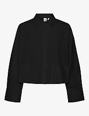 YAS - YASLEE LS SHORT SHIRT - EX - långärmade skjortor - black - 0