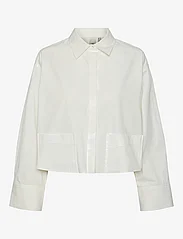 YAS - YASLEE LS SHORT SHIRT - EX - long-sleeved shirts - star white - 0