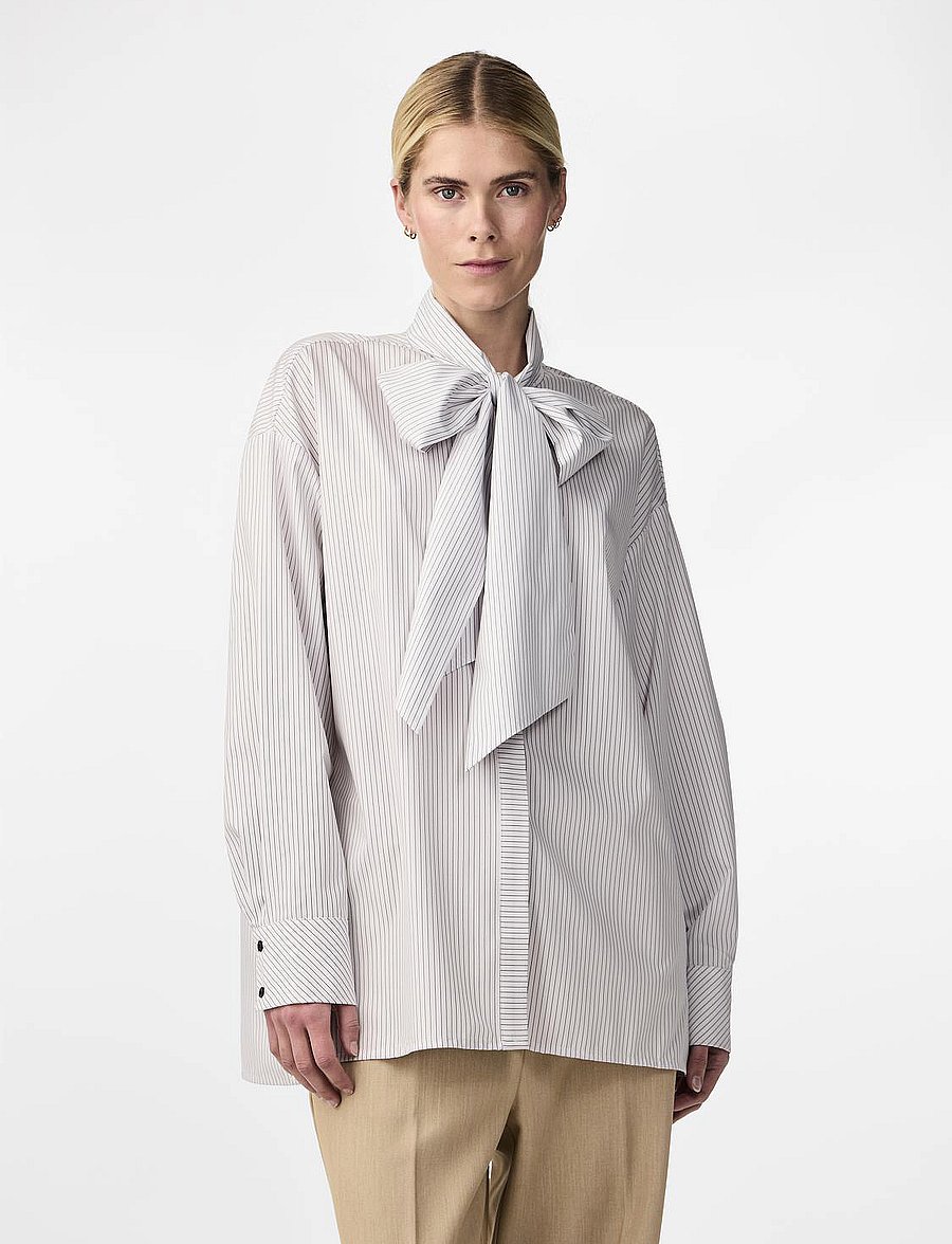 YAS - YASLOMA LS STRIPE SHIRT S. - star white - 0