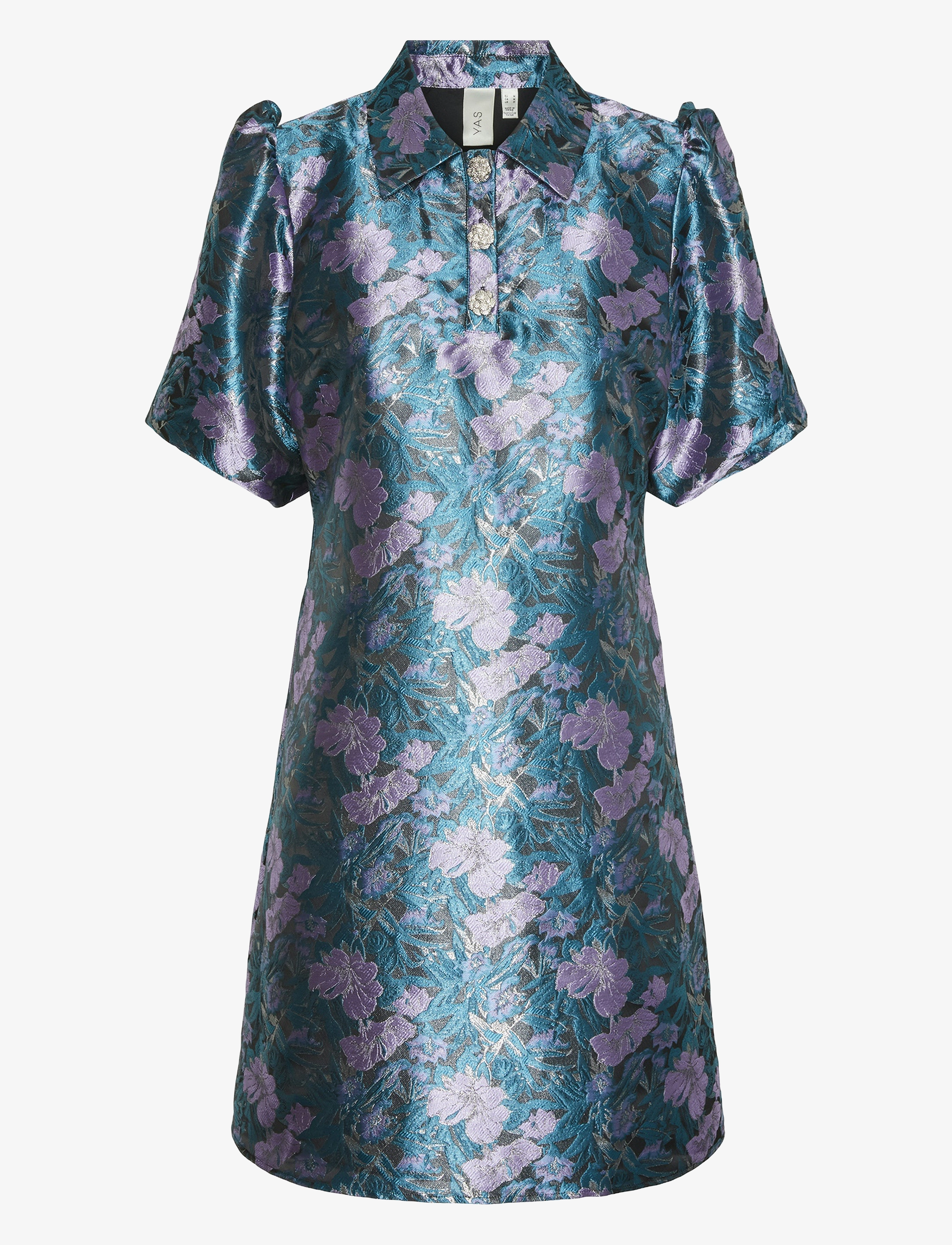 YAS - YASLIZE JACQUARD 2/4 DRESS - black - 1