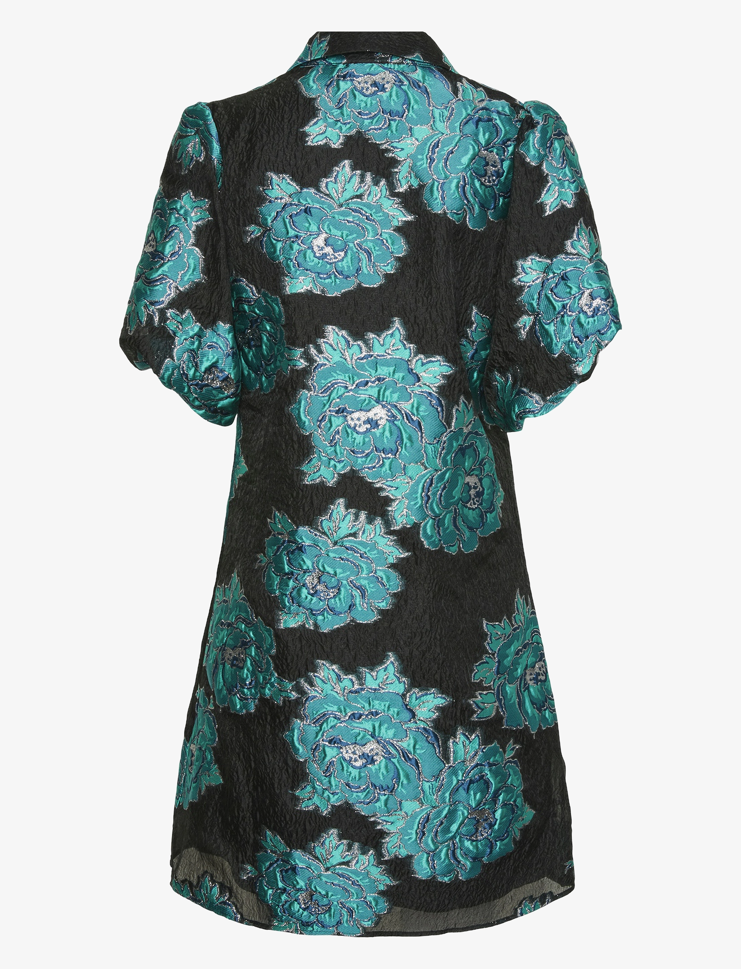 YAS - YASLIZE METALIC JACQUARD 2/4 DRESS - black - 1