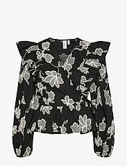 YAS - YASCONTOUR LS TOP - EX - long-sleeved blouses - black - 0