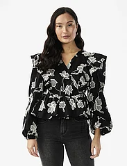 YAS - YASCONTOUR LS TOP - EX - long-sleeved blouses - black - 2