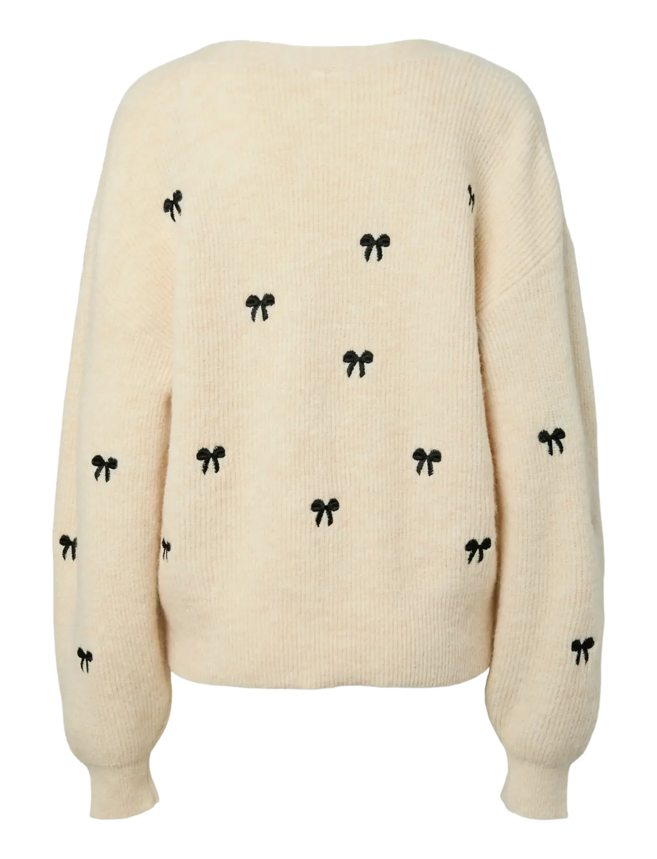 YAS - YASBOW LS EMBROIDED KNIT CARDIGAN S. - kardiganid - birch - 2