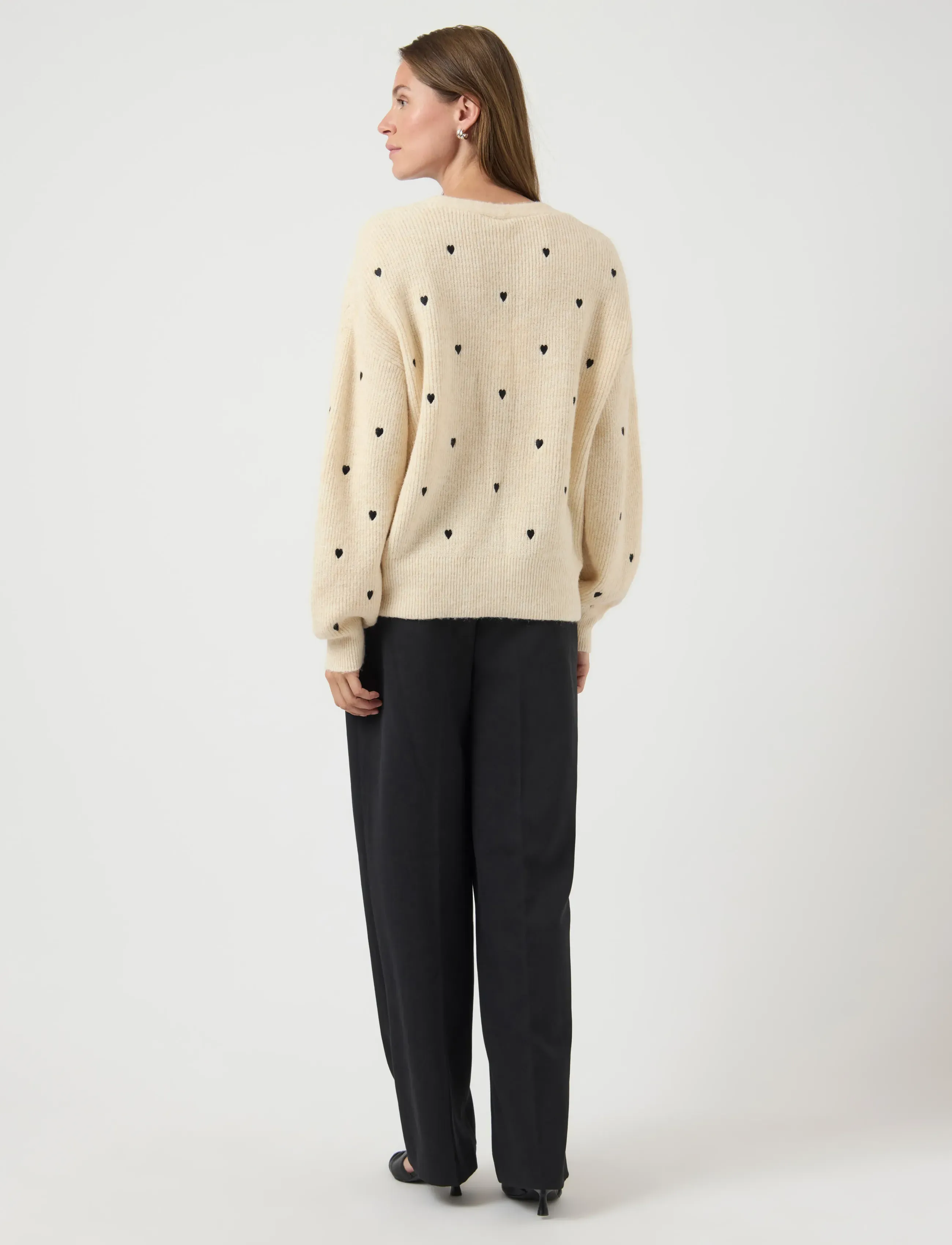 YAS - YASBOW LS EMBROIDED KNIT CARDIGAN S. - cardigans - birch - 3
