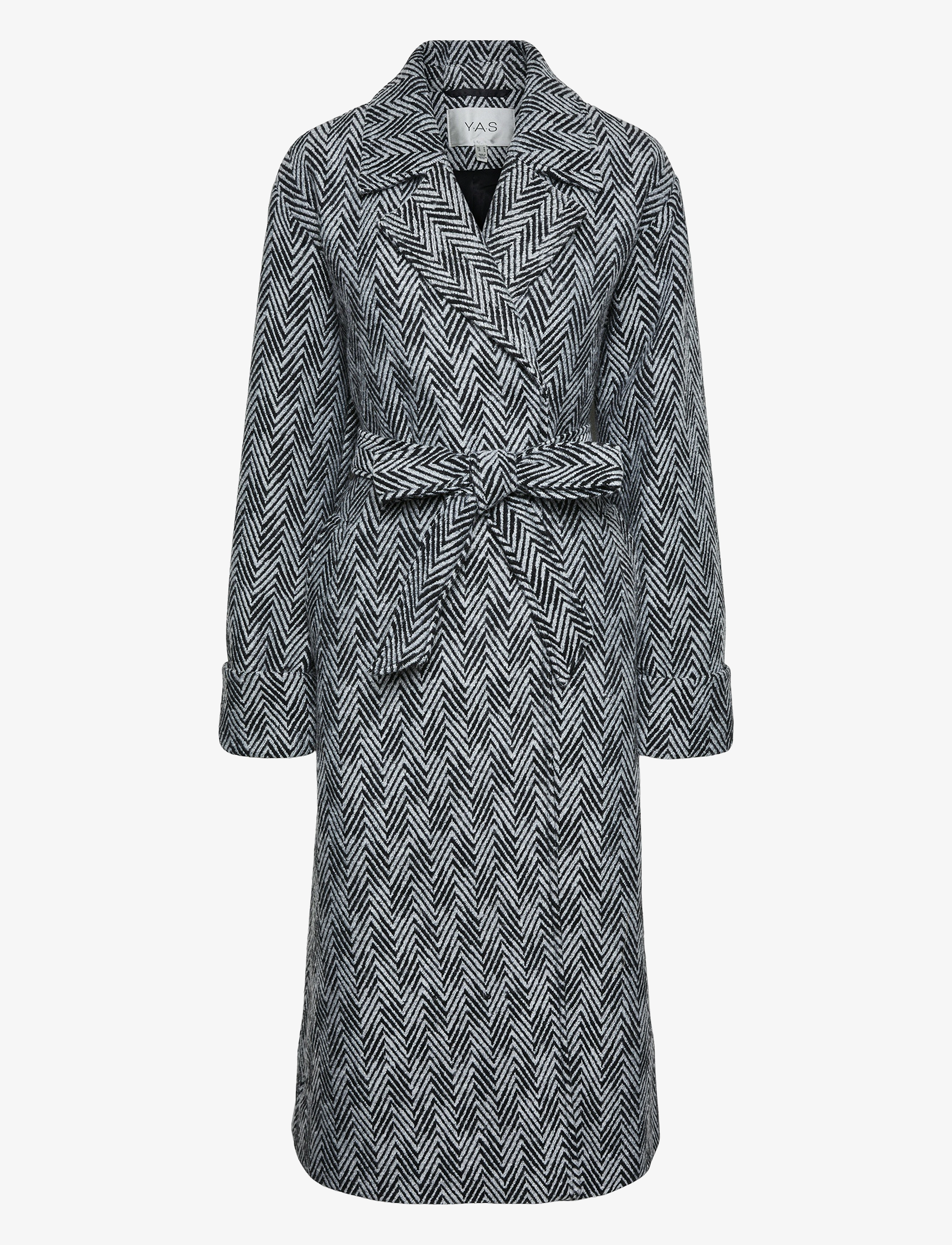 YAS YASDURA LS LONG COAT - Last chance - BLACK / black