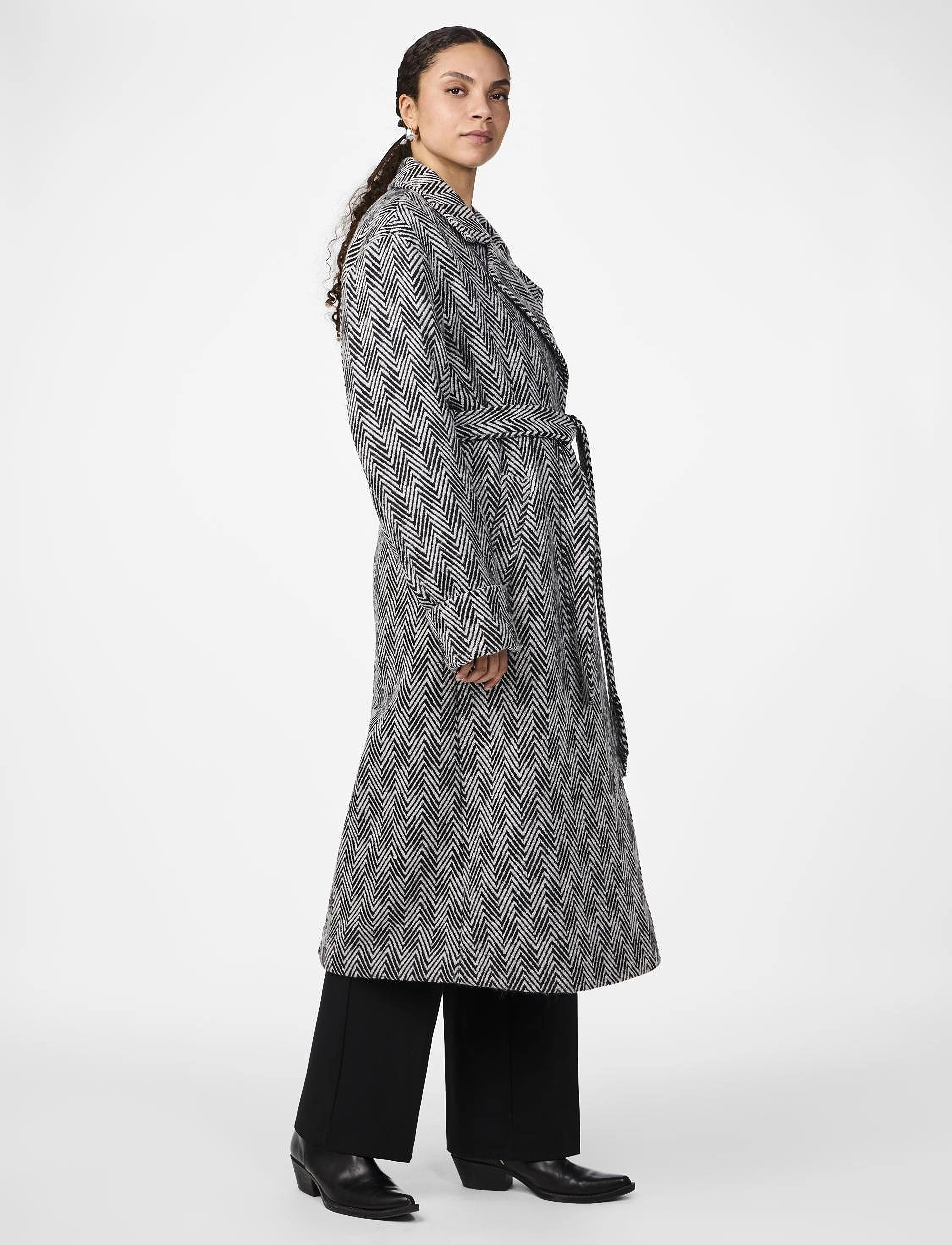 YAS - YASDURA LS LONG COAT - overtøj - black - 4