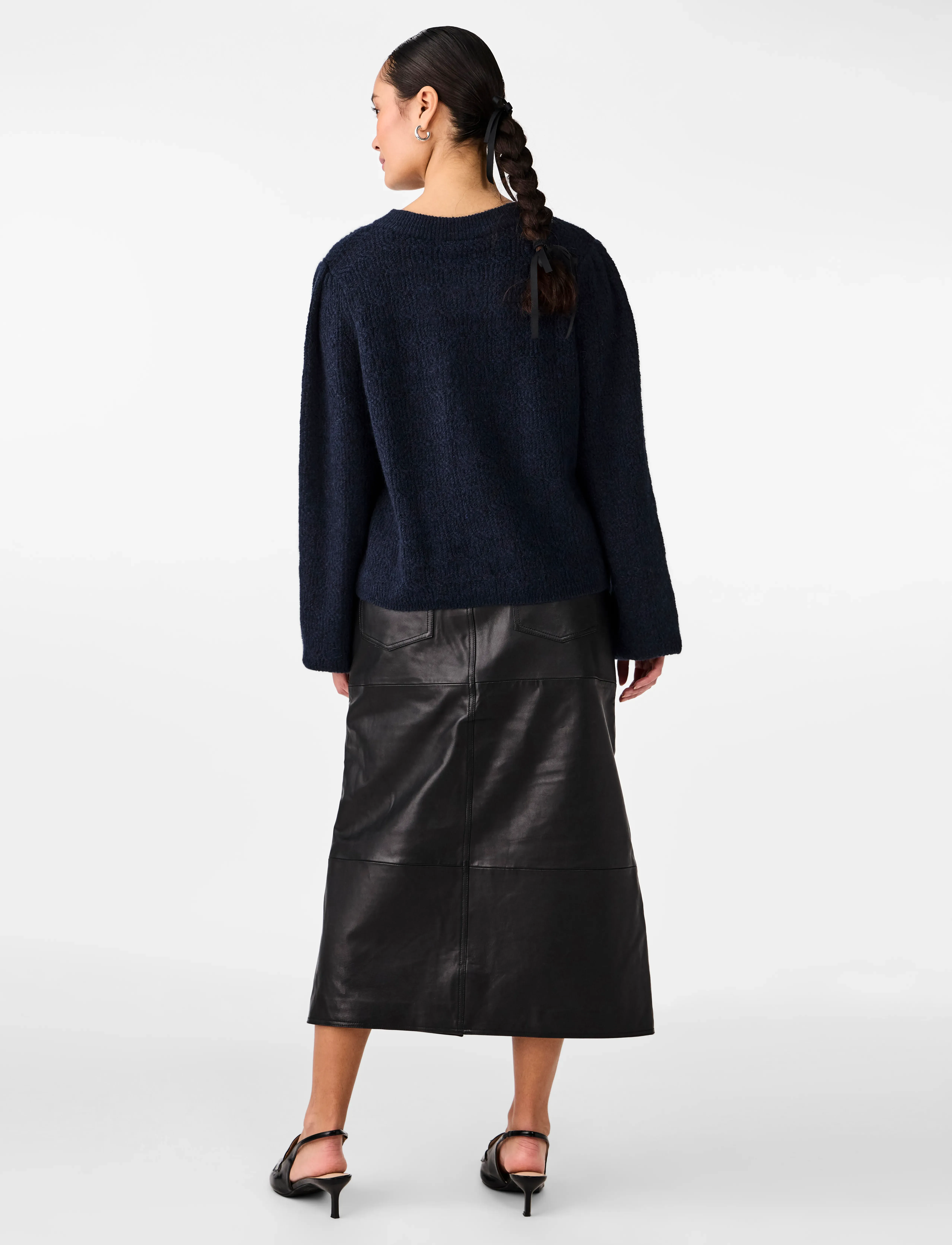 YAS - YASBONSA LS KNIT CARDIGAN S. - koftor - navy blazer - 3