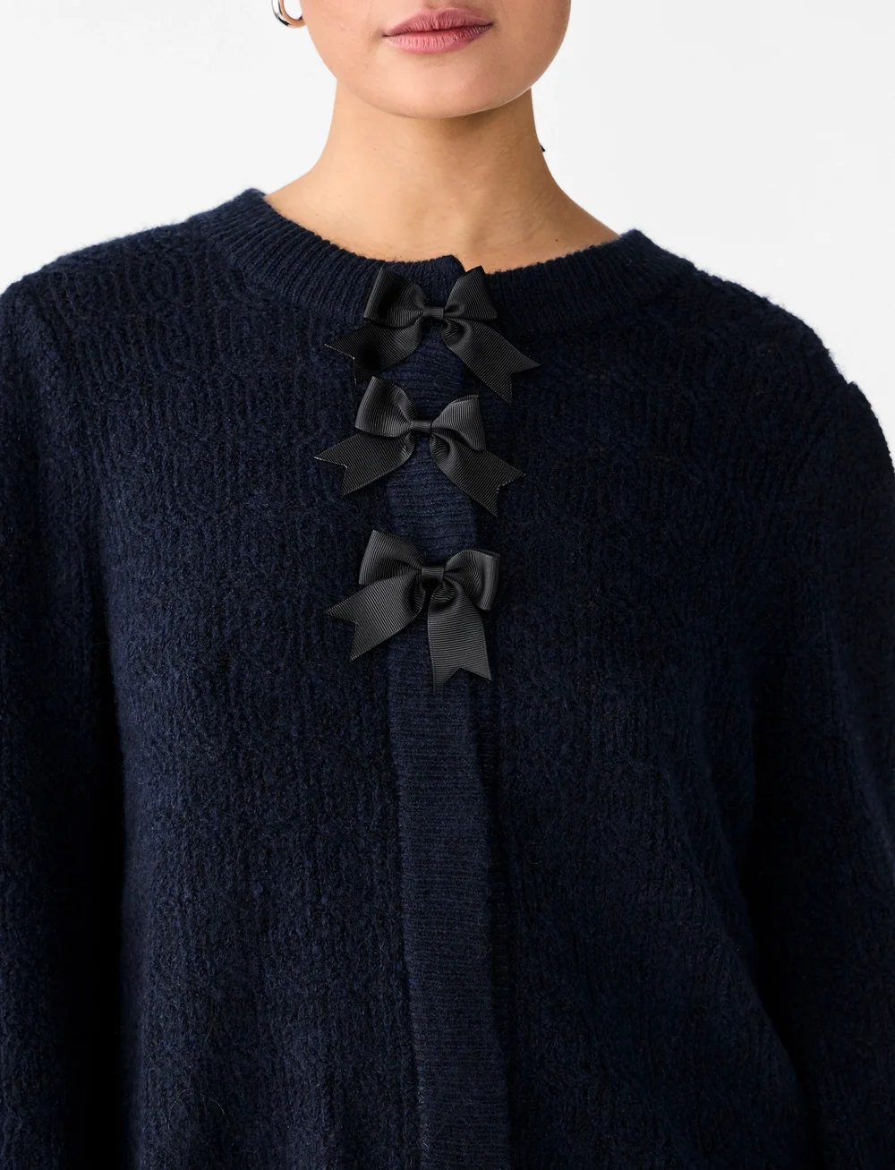 YAS - YASBONSA LS KNIT CARDIGAN S. - koftor - navy blazer - 4