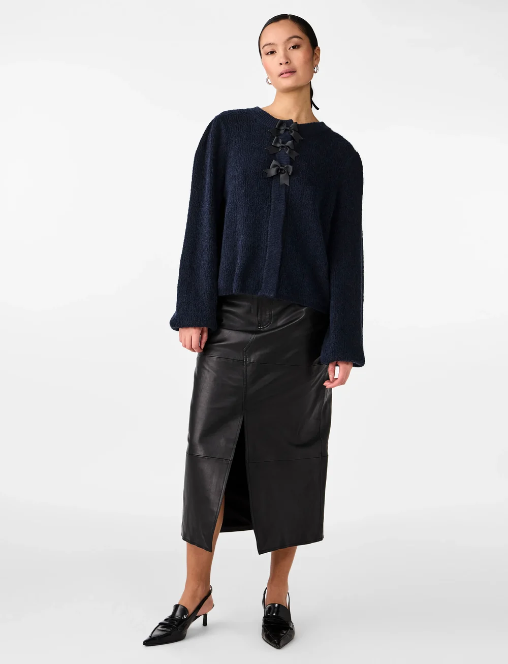 YAS - YASBONSA LS KNIT CARDIGAN S. - koftor - navy blazer - 5