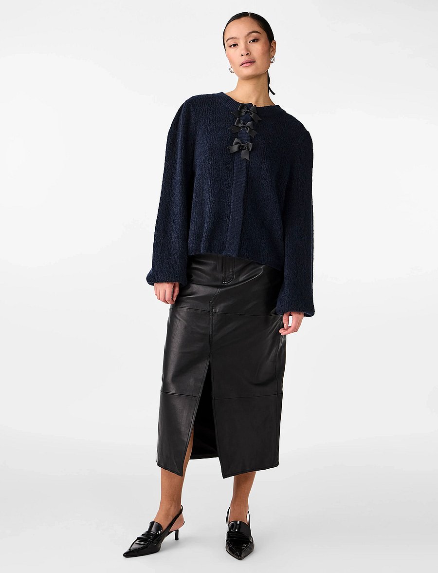 YAS - YASBONSA LS KNIT CARDIGAN S. - koftor - navy blazer - 5