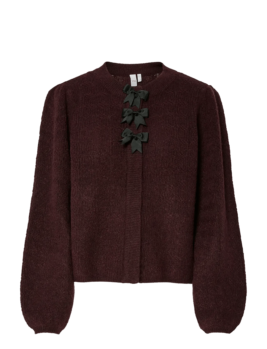 YAS - YASBONSA LS KNIT CARDIGAN S. - cardigans - port royale - 1