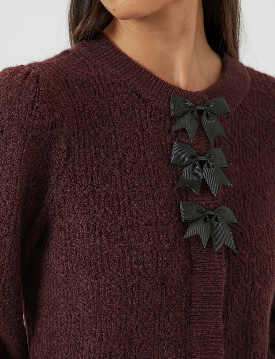 YAS - YASBONSA LS KNIT CARDIGAN S. - cardigans - port royale - 5