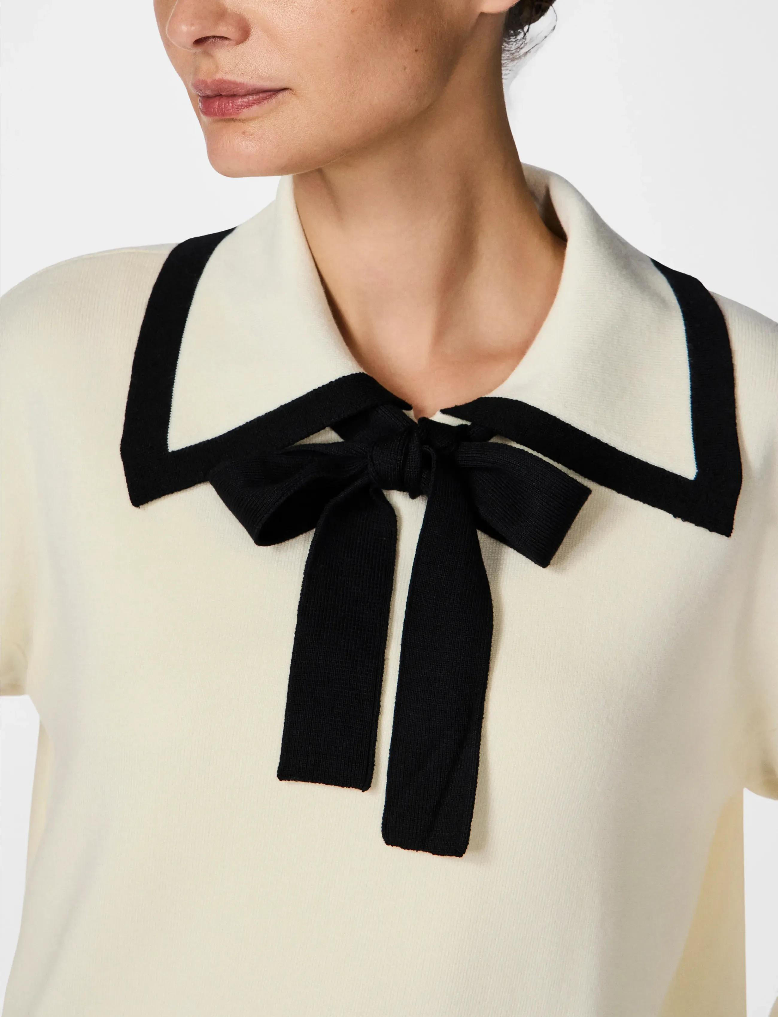 YAS - YASJOSIE LS BOW KNIT TOP S. NOOS - pullover - birch - 4