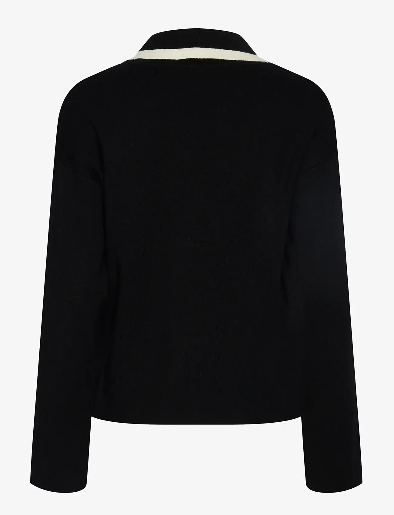 YAS - YASJOSIE LS BOW KNIT TOP - striktrøjer - black - 2