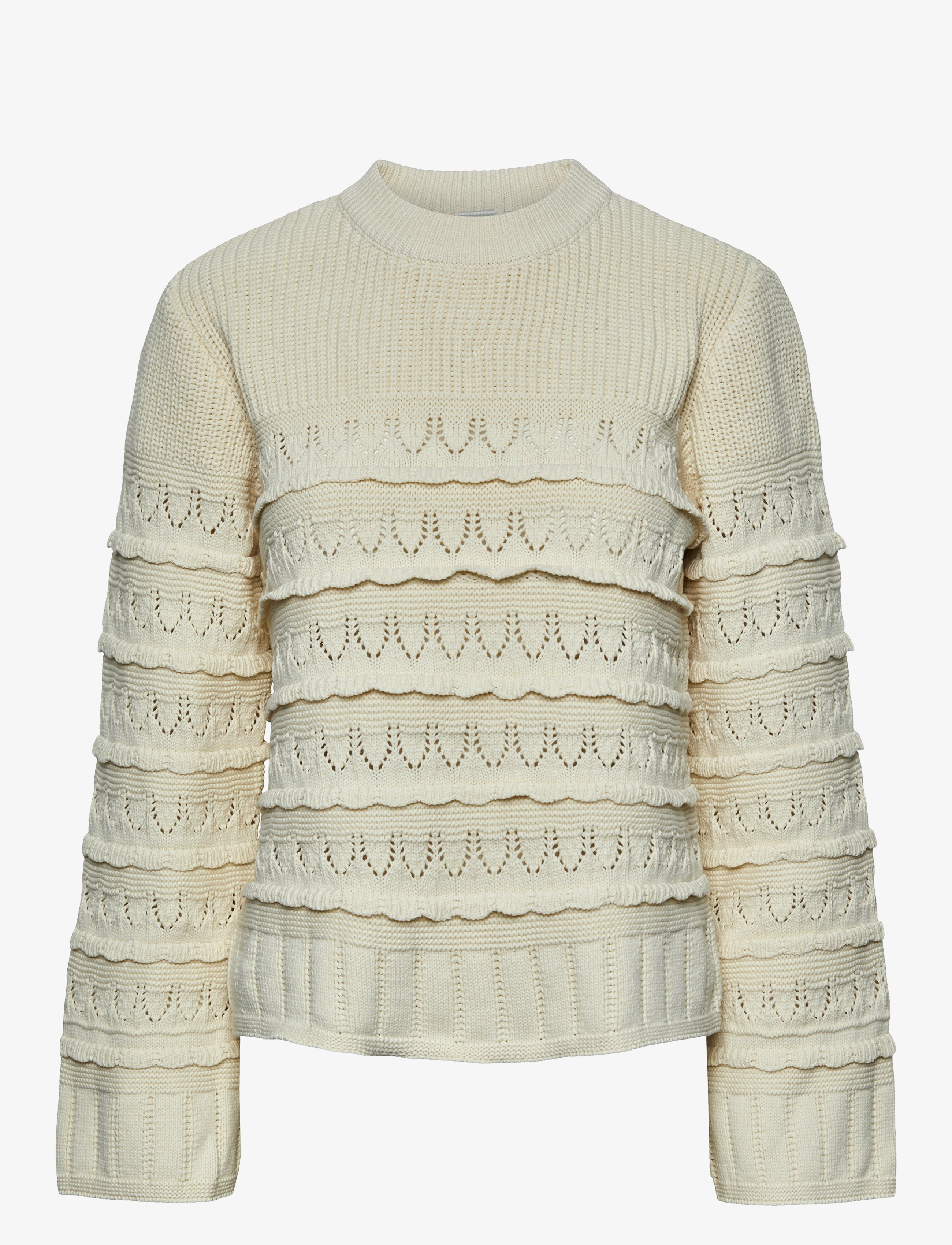YAS YASTIMU LS KNIT PULLOVER - Y.A.S - BIRCH / cream