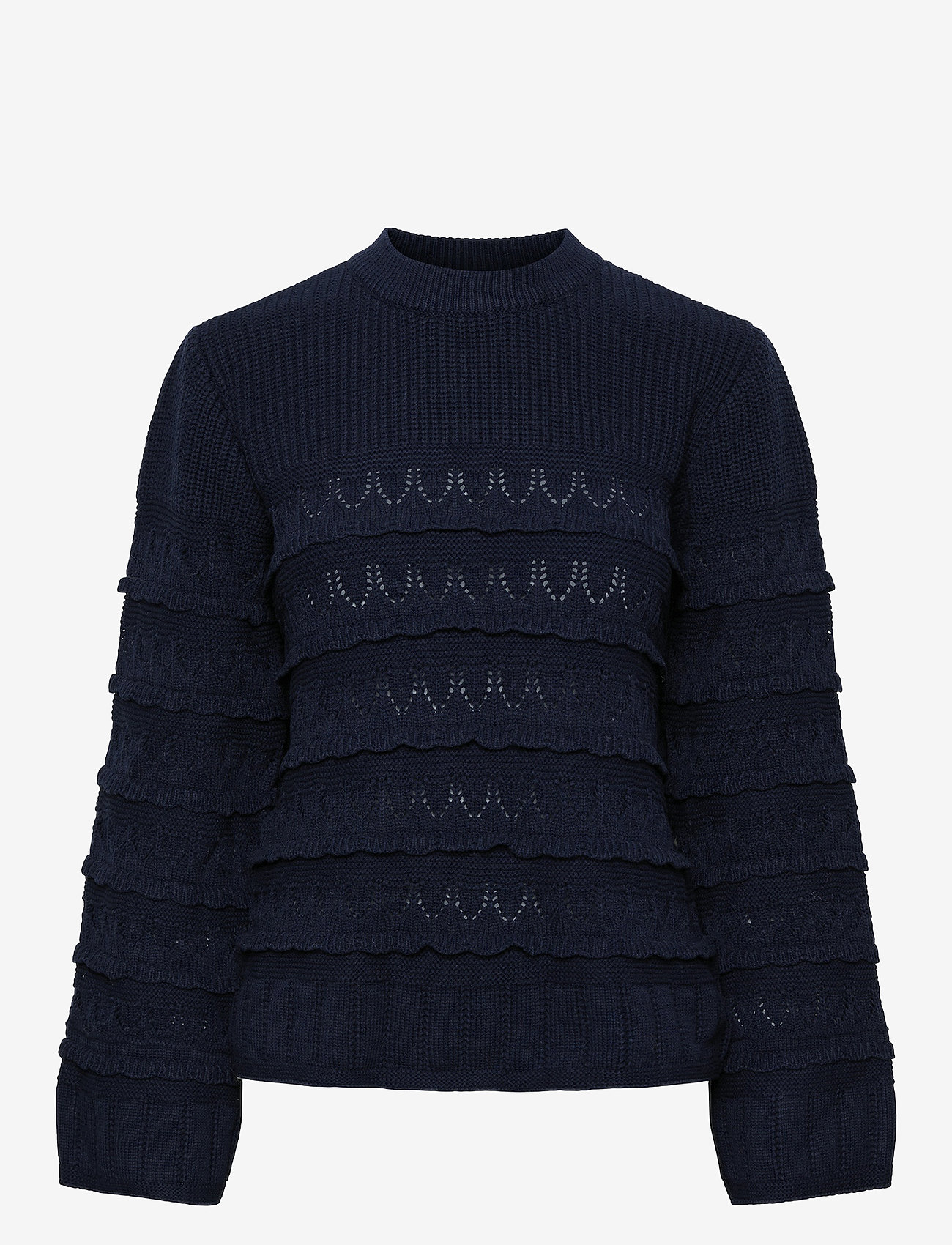 YAS - YASTIMU LS KNIT PULLOVER - stickade tröjor - navy blazer - 1