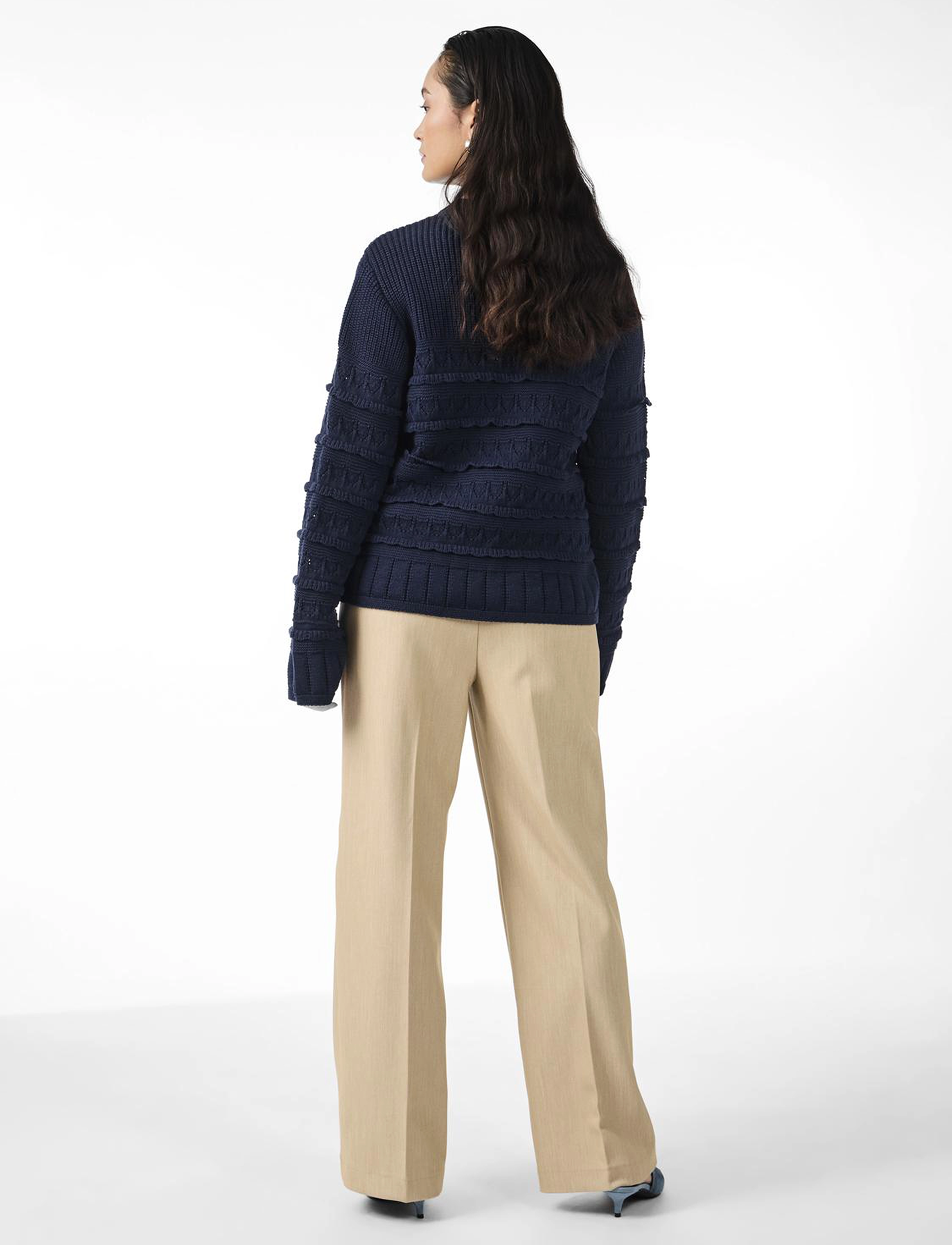 YAS - YASTIMU LS KNIT PULLOVER - trøjer - navy blazer - 3