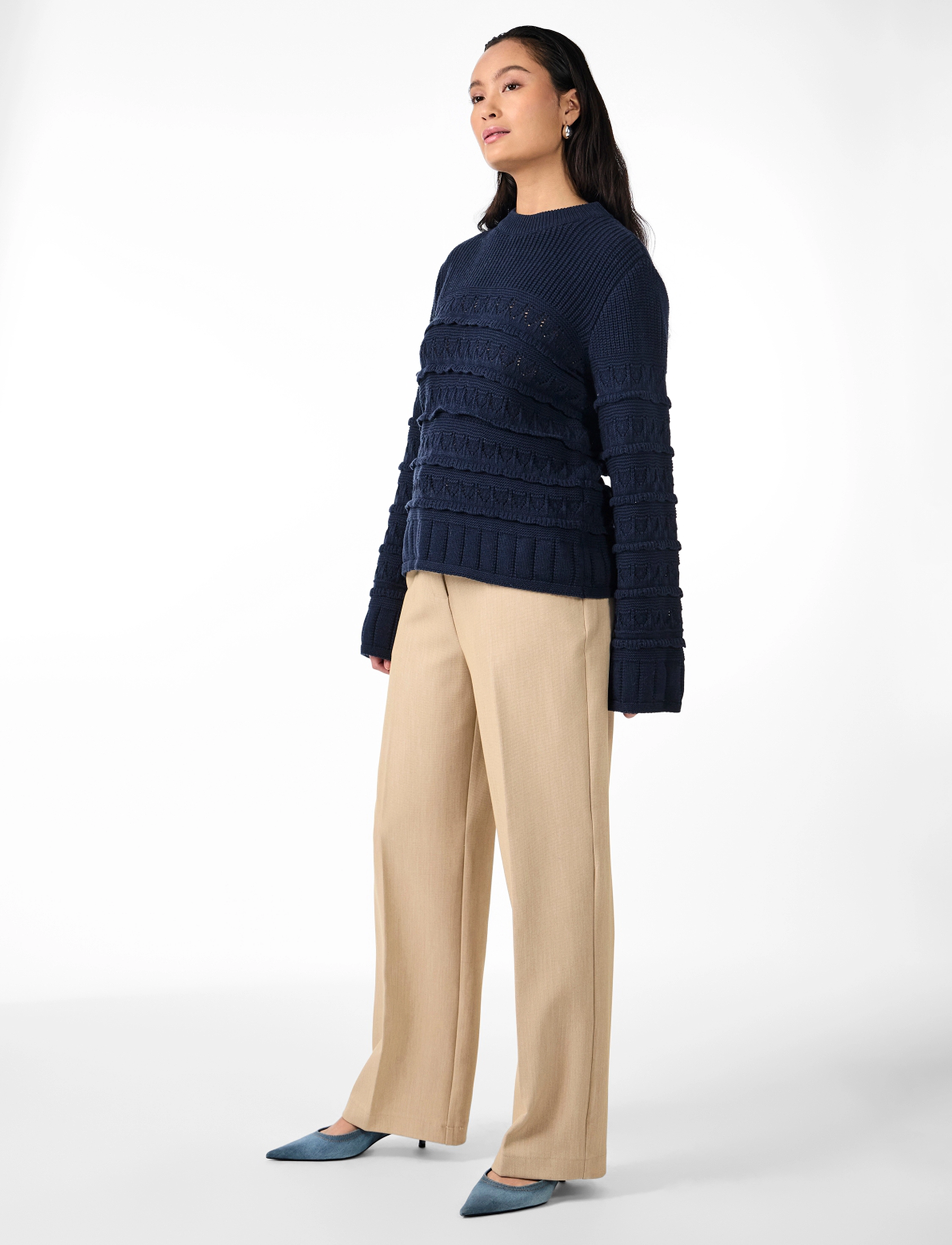 YAS - YASTIMU LS KNIT PULLOVER - trøjer - navy blazer - 5