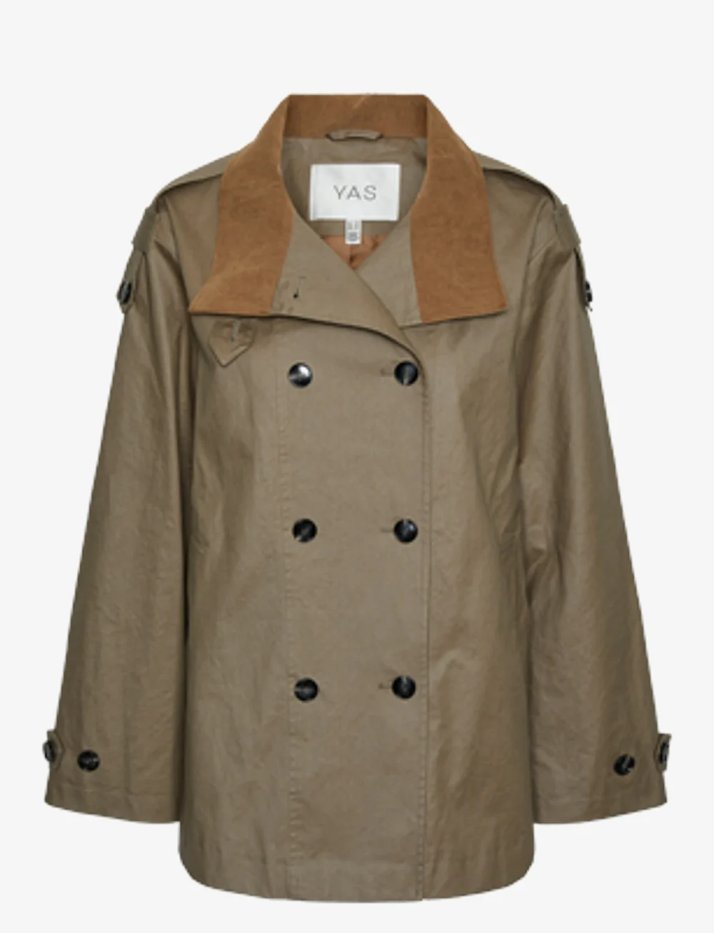 YAS - YASPARK SHORT PARKA COAT S. - tunna kappor - capers - 1