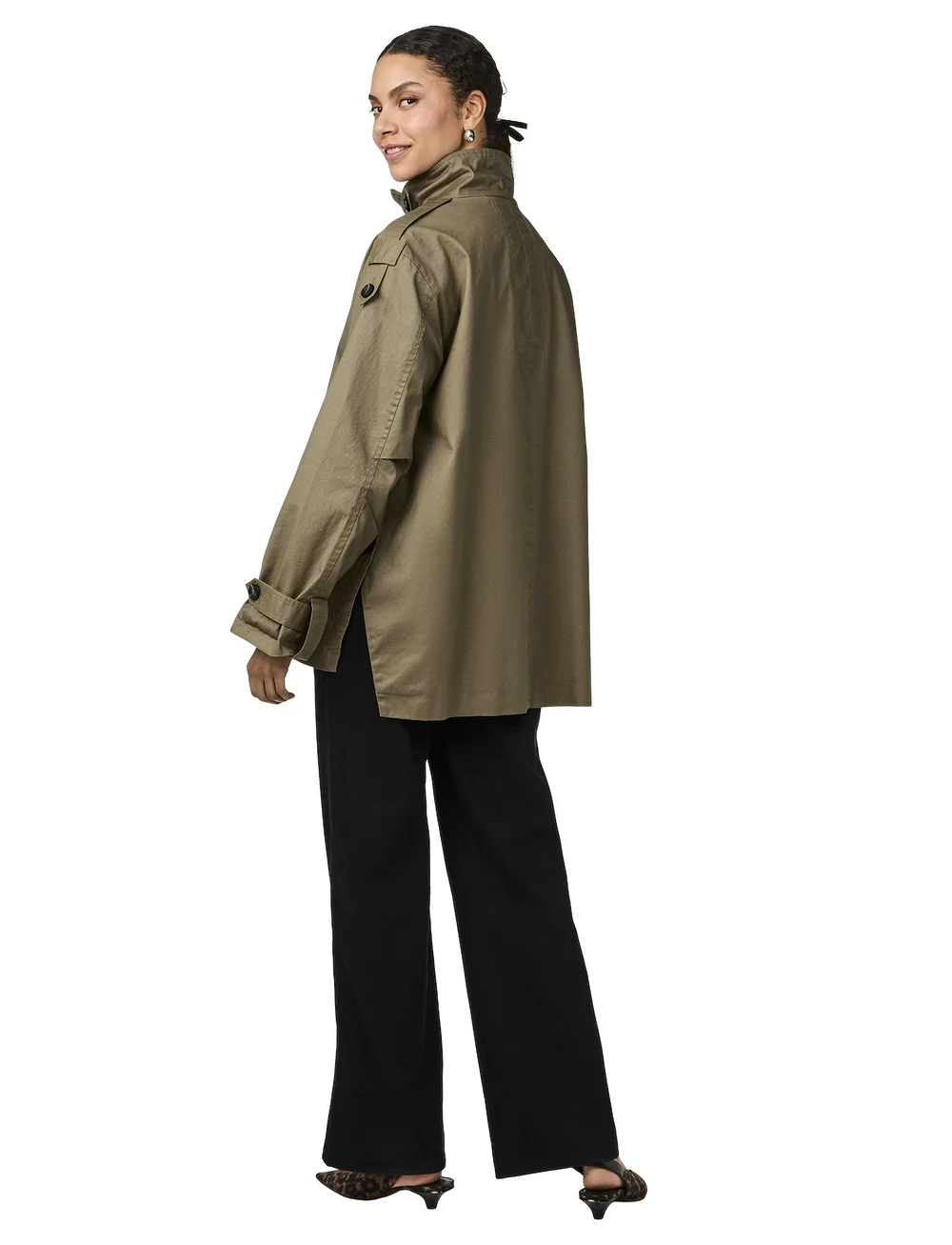 YAS - YASPARK SHORT PARKA COAT S. - tunna kappor - capers - 3