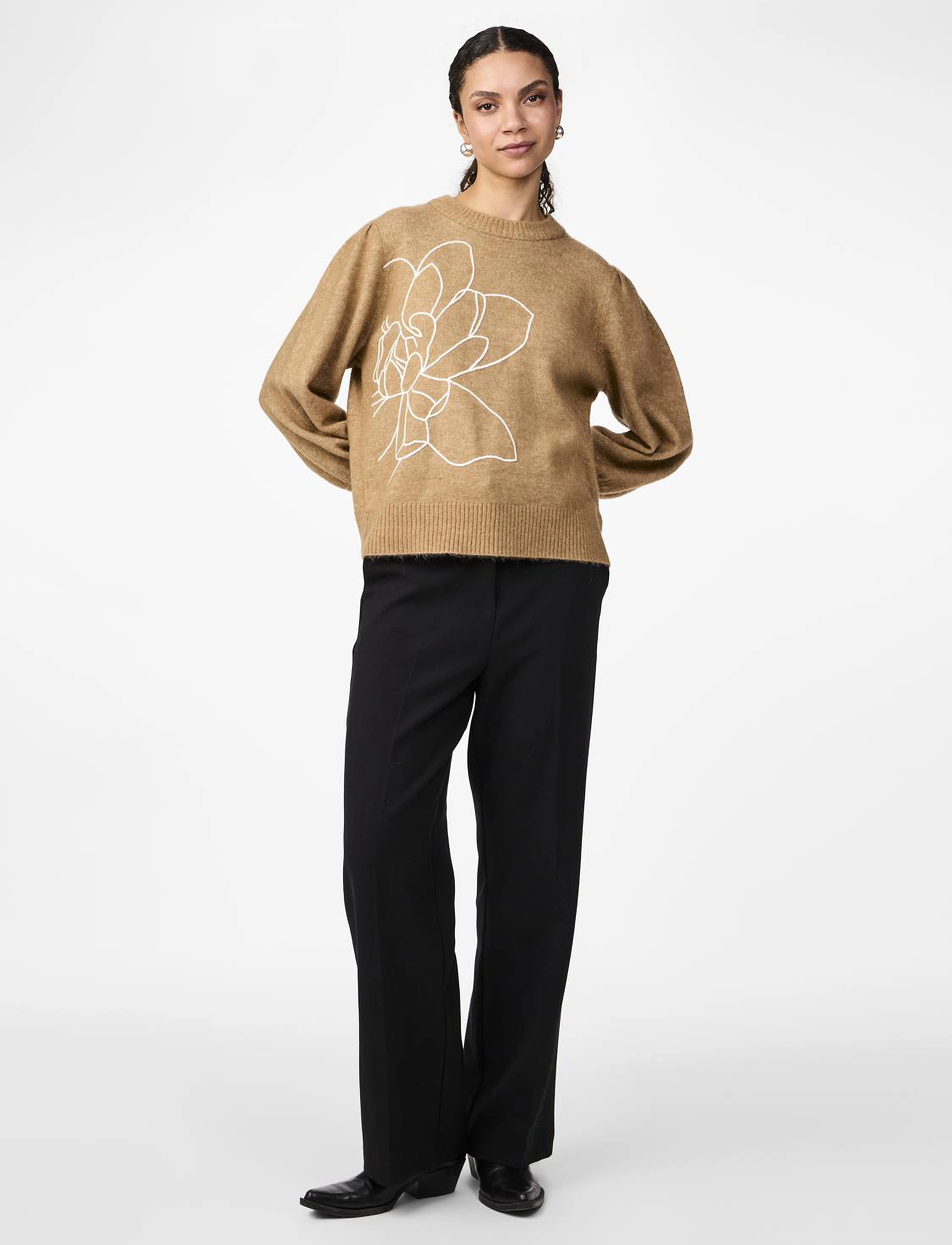 YAS - YASJUVA LS KNIT PULLOVER S. - swetry - tigers eye - 4