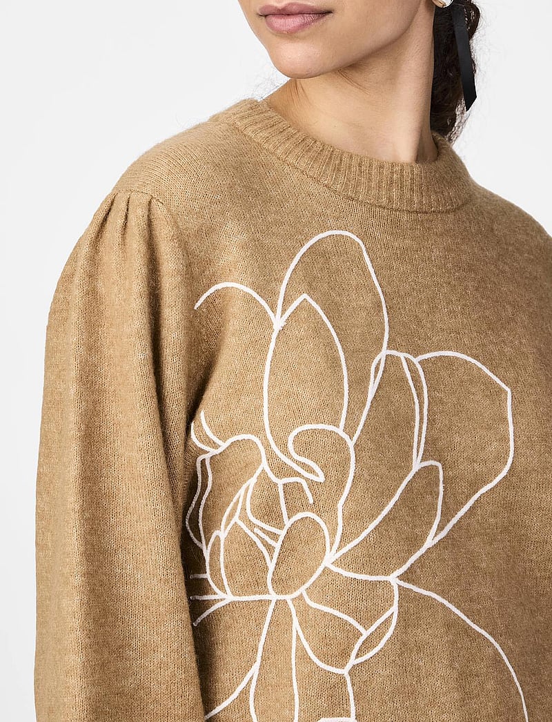 YAS - YASJUVA LS KNIT PULLOVER S. - stickade tröjor - tigers eye - 5