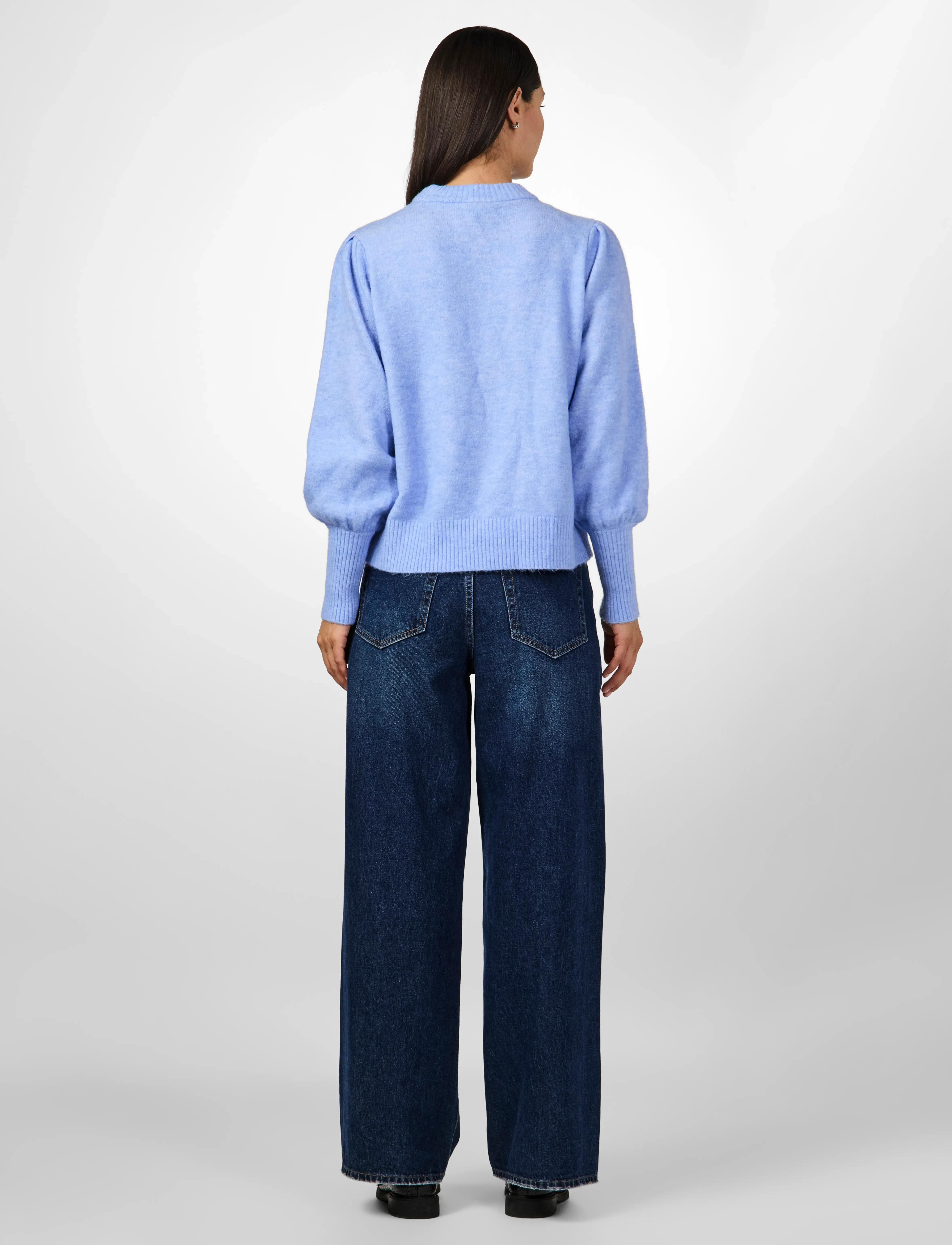 YAS - YASJUVA LS KNIT PULLOVER S. - trøjer - vista blue - 3