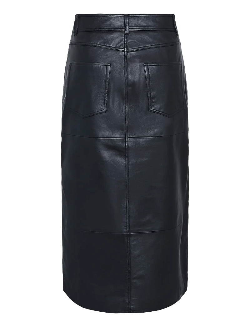 YAS - YASMINA HMW LEATHER LONG SKIRT NOOS - skinnkjolar - black - 2